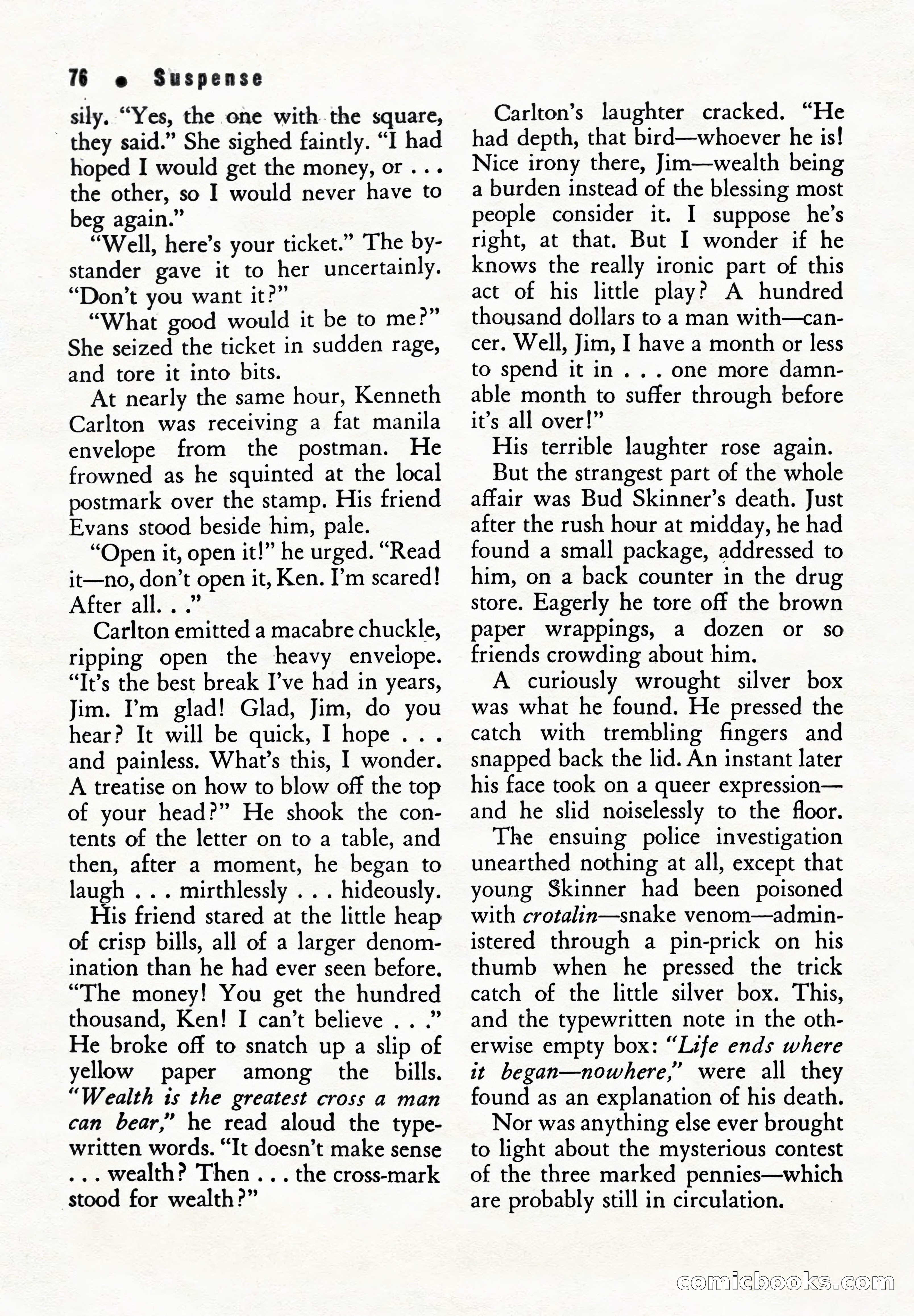 Suspense Magazine, Summer 1951 — page 78 of 132