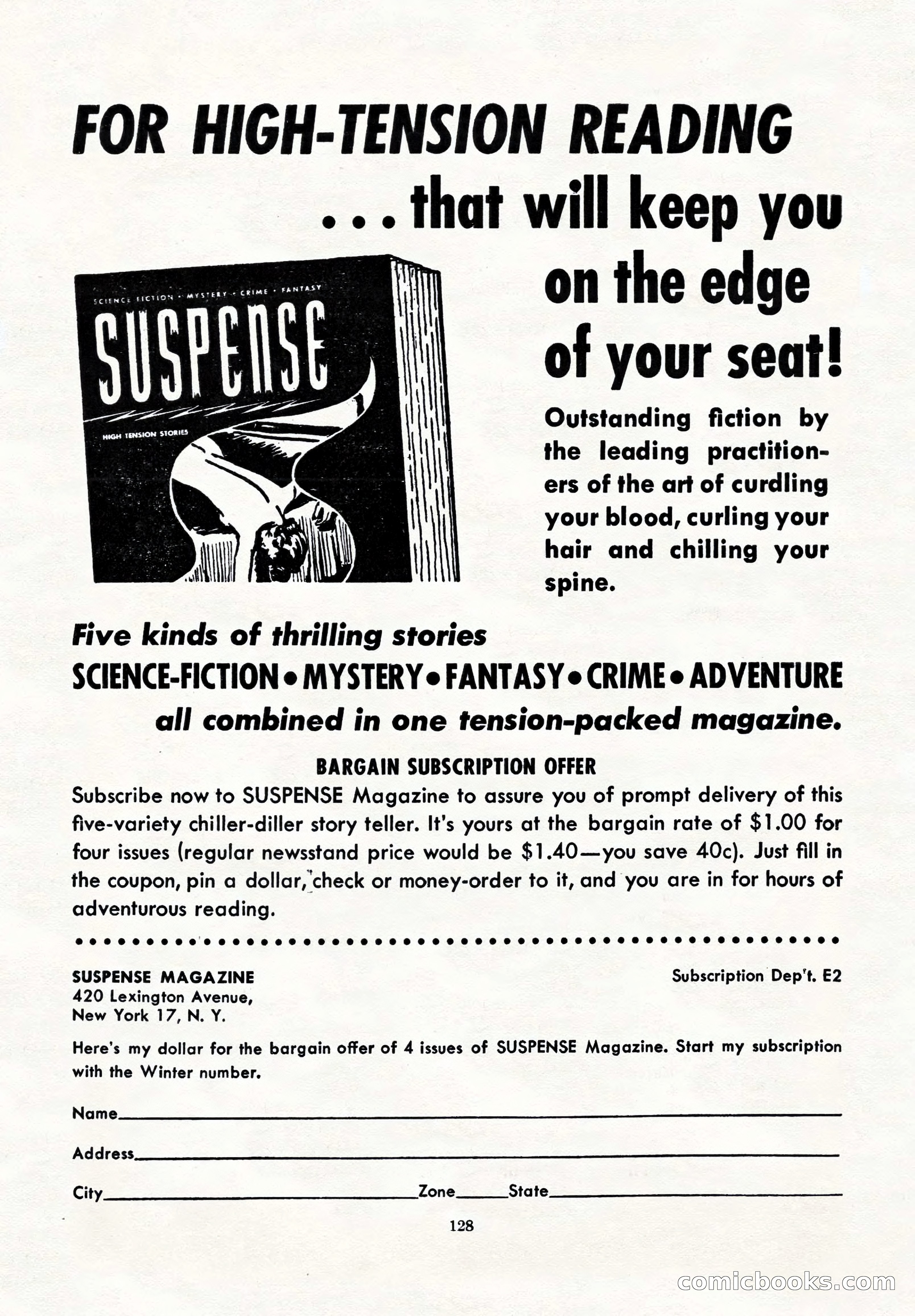Suspense Magazine, Summer 1951 — page 130 of 132