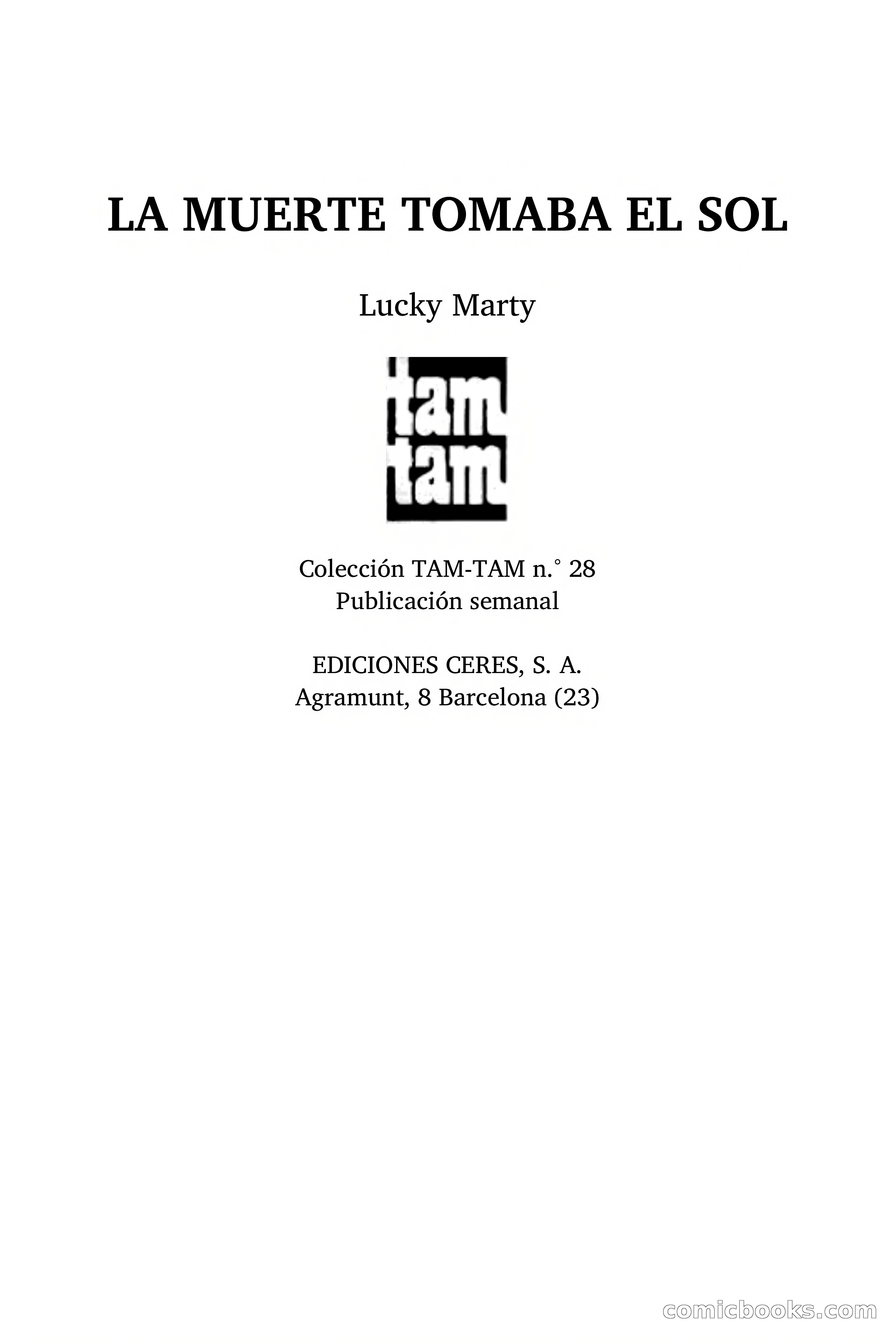 Lucky Marty: La muerte tomaba el sol — page 2 of 72