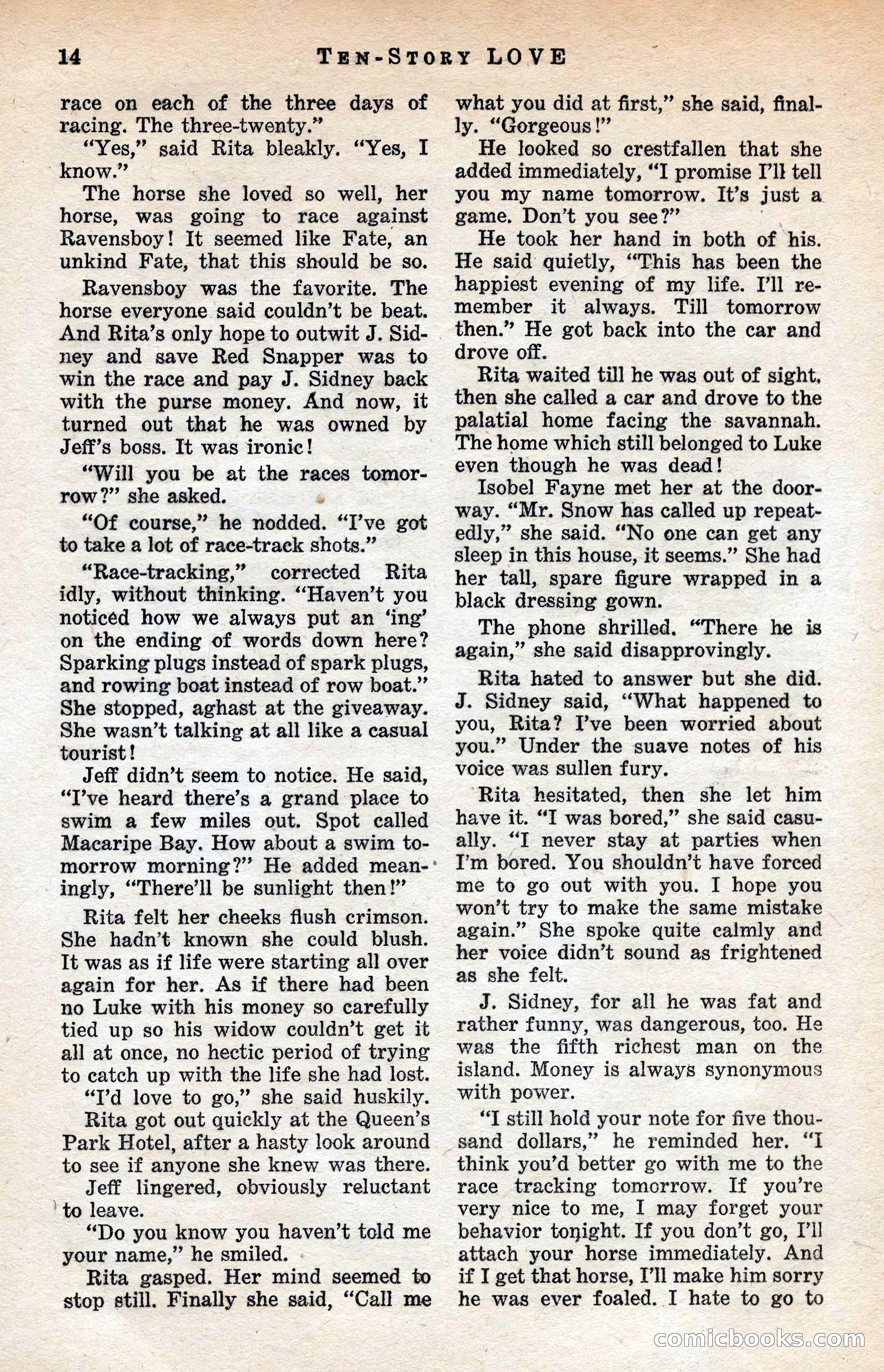 Ten-Story Love Magazine, January 1941 — page 16 of 116