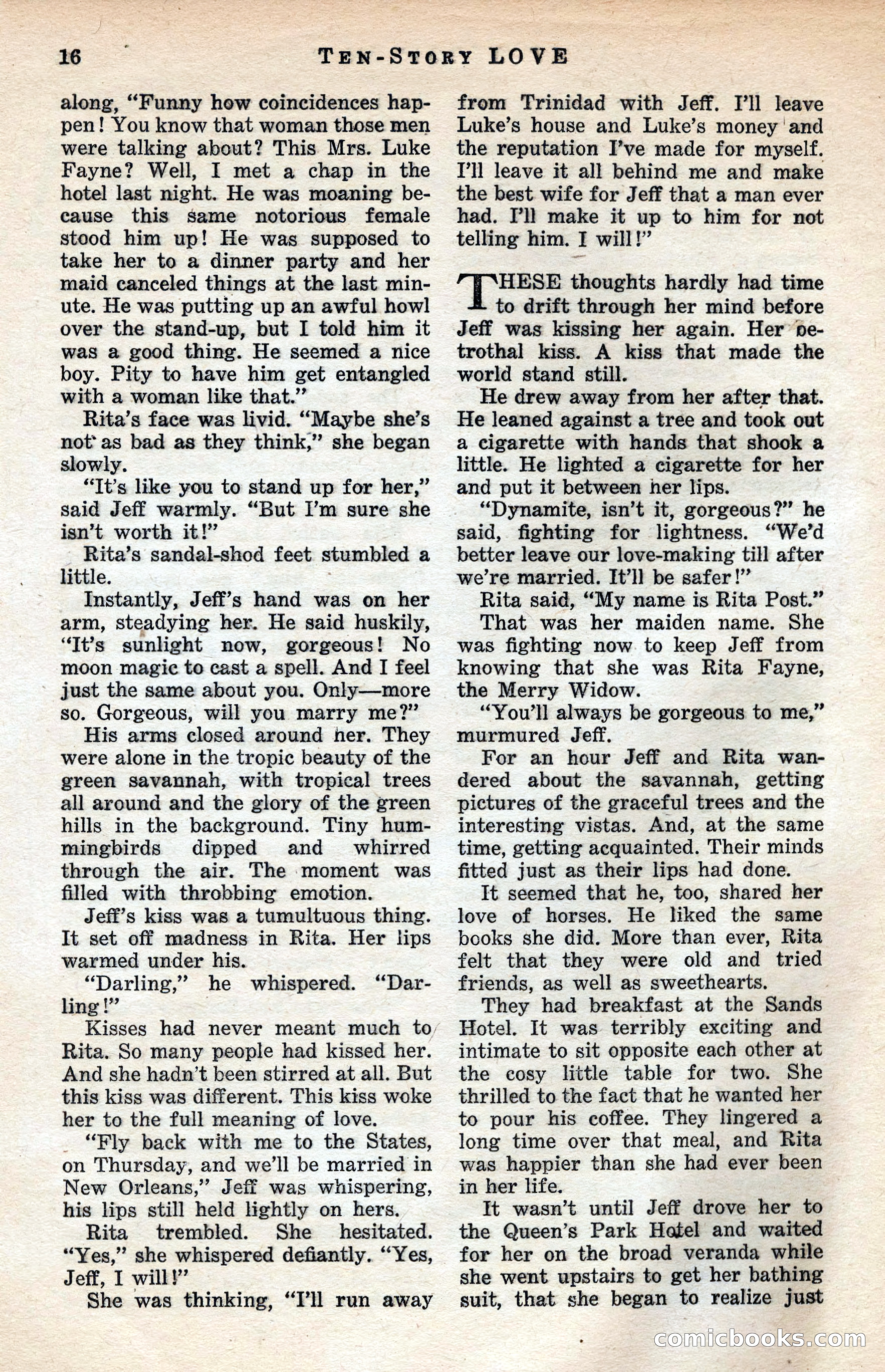 Ten-Story Love Magazine, January 1941 — page 18 of 116