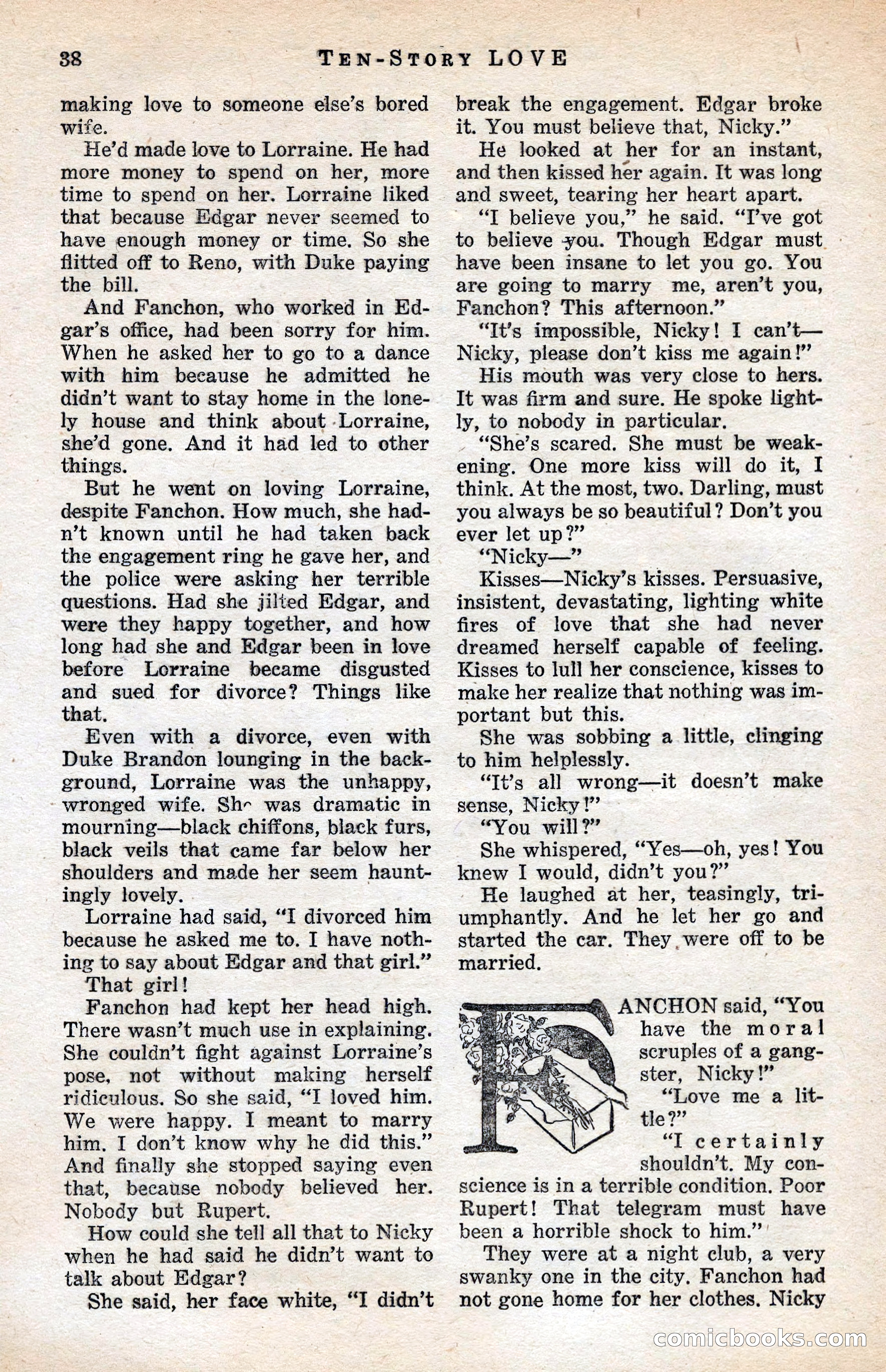 Ten-Story Love Magazine, January 1941 — page 40 of 116