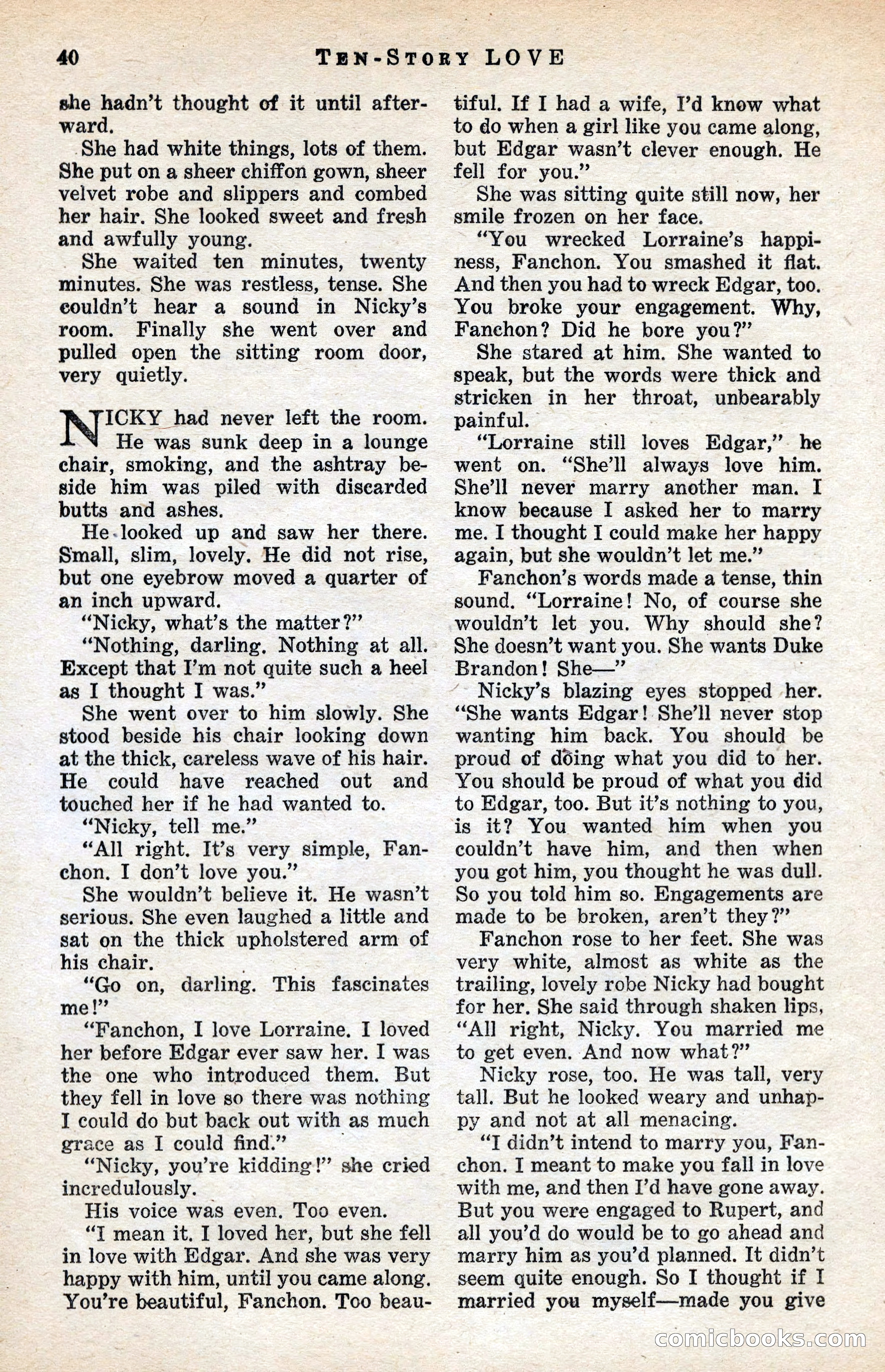 Ten-Story Love Magazine, January 1941 — page 42 of 116
