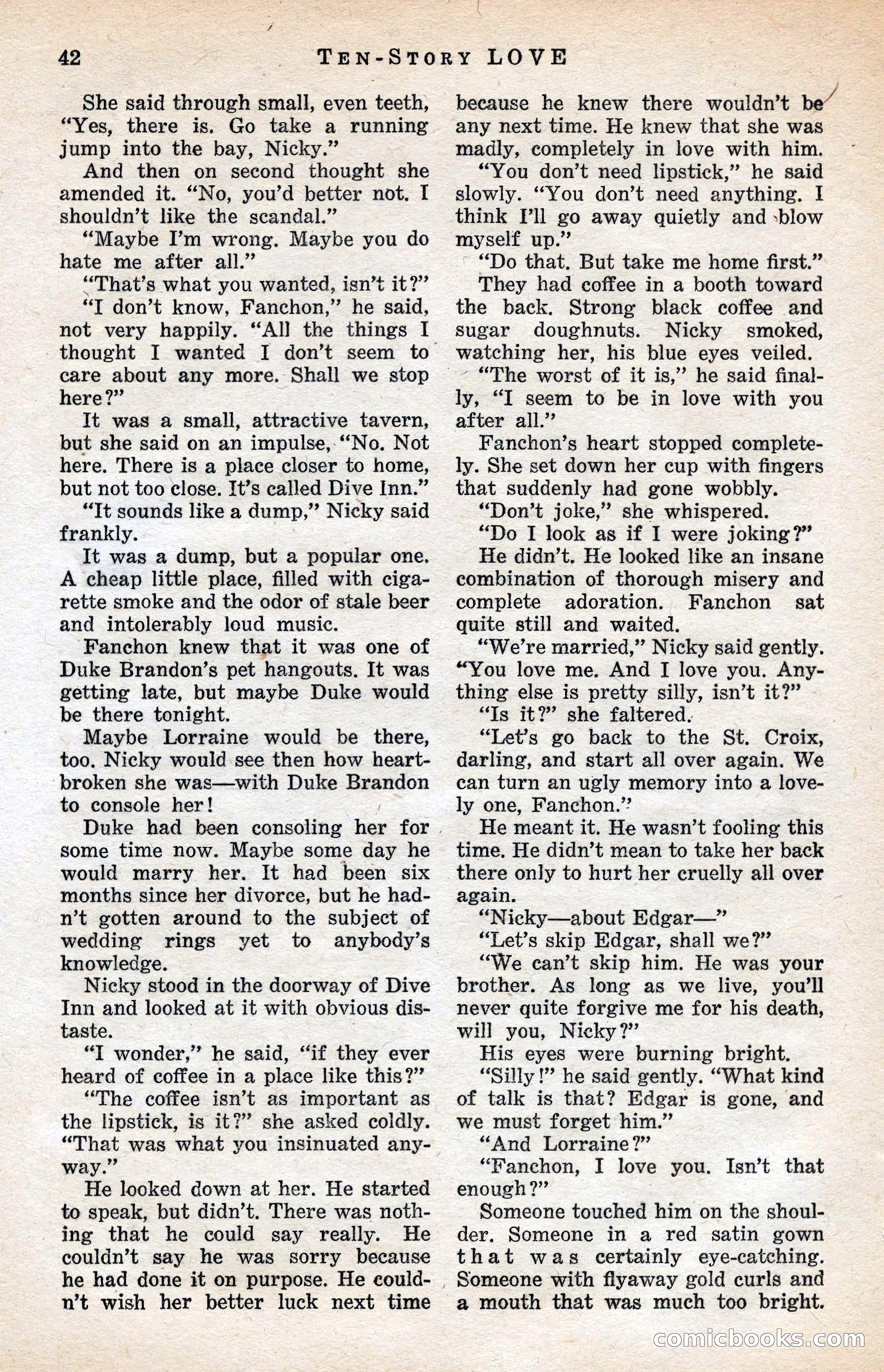 Ten-Story Love Magazine, January 1941 — page 44 of 116