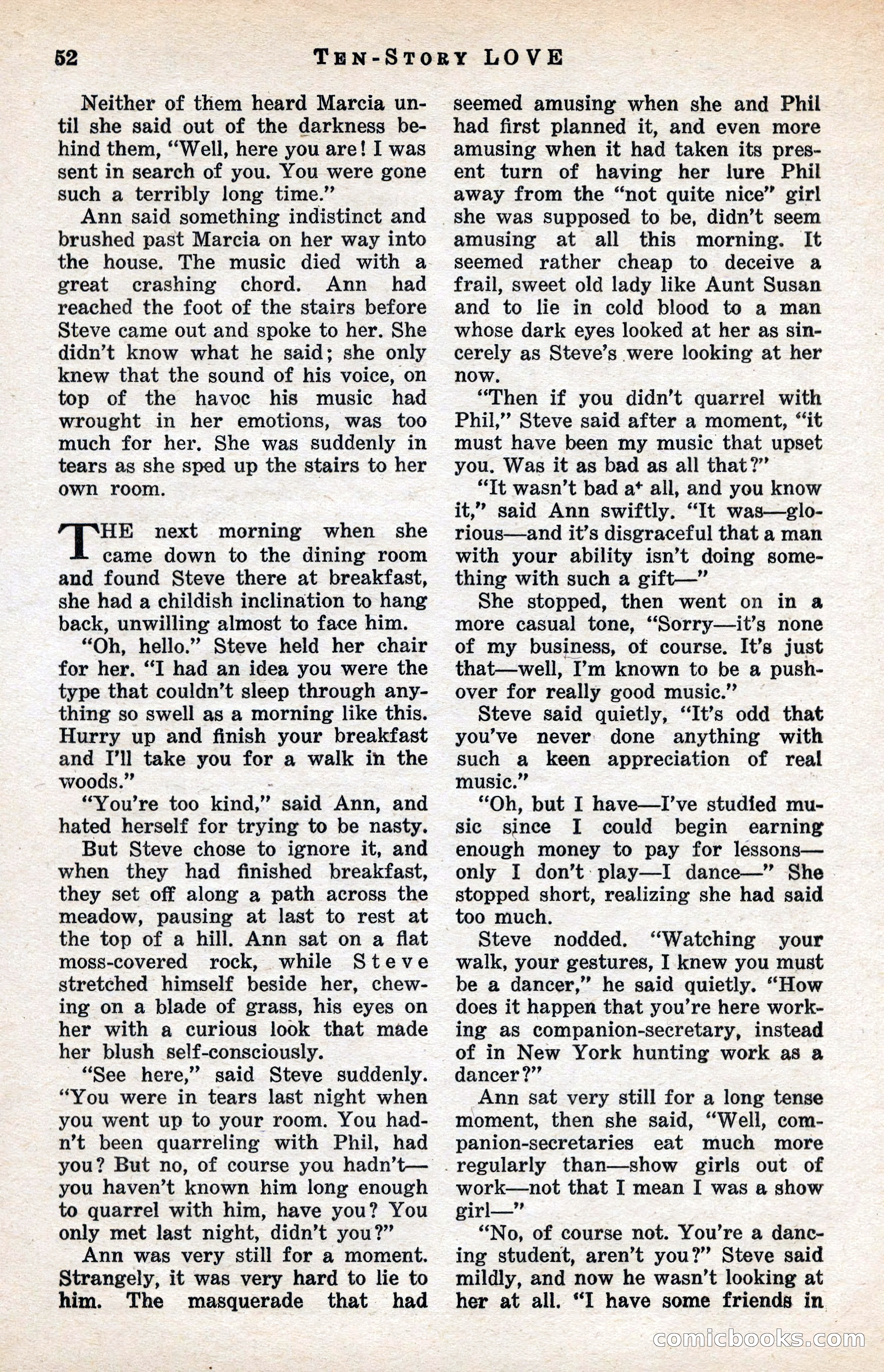 Ten-Story Love Magazine, January 1941 — page 54 of 116