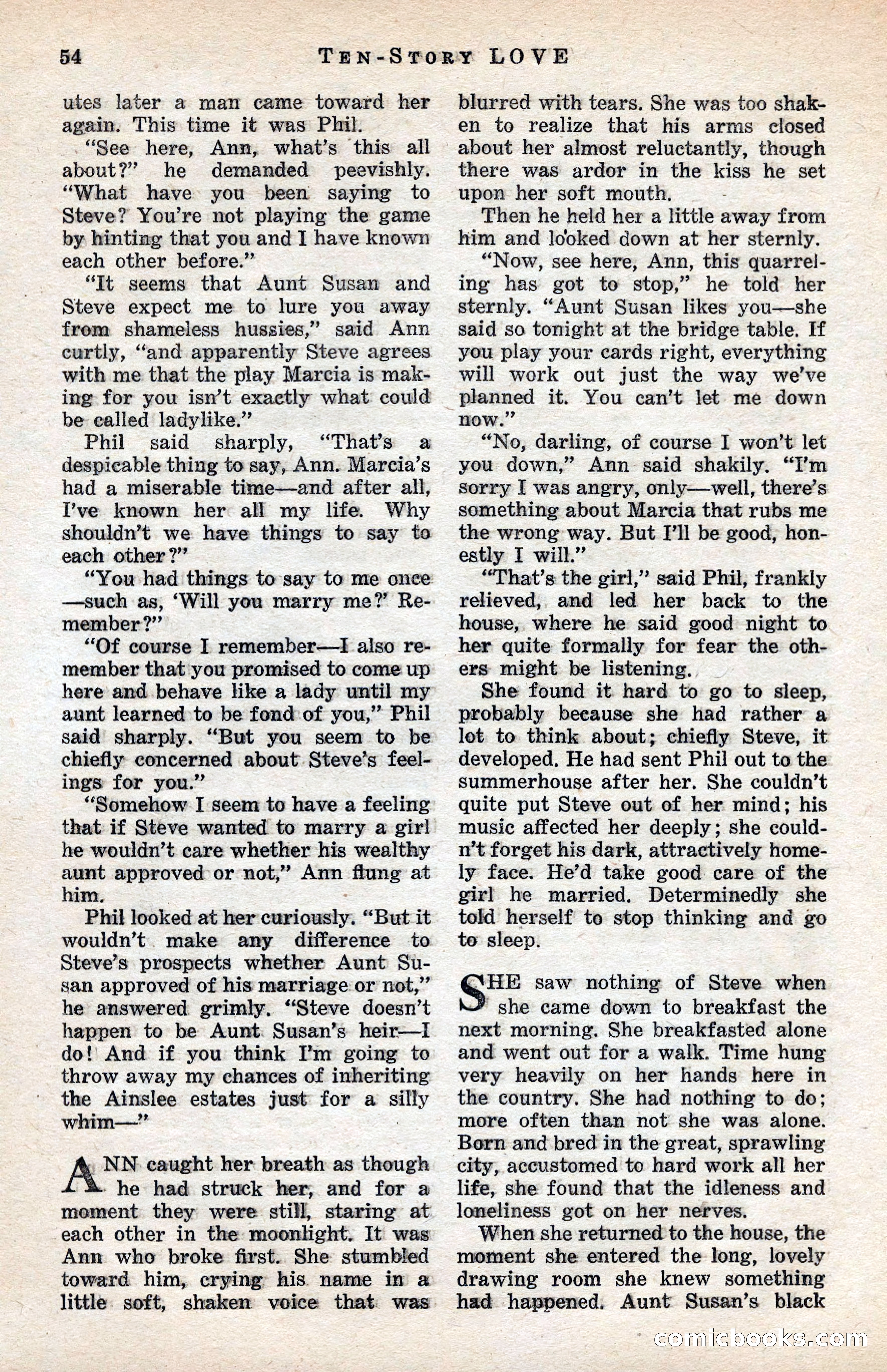 Ten-Story Love Magazine, January 1941 — page 56 of 116