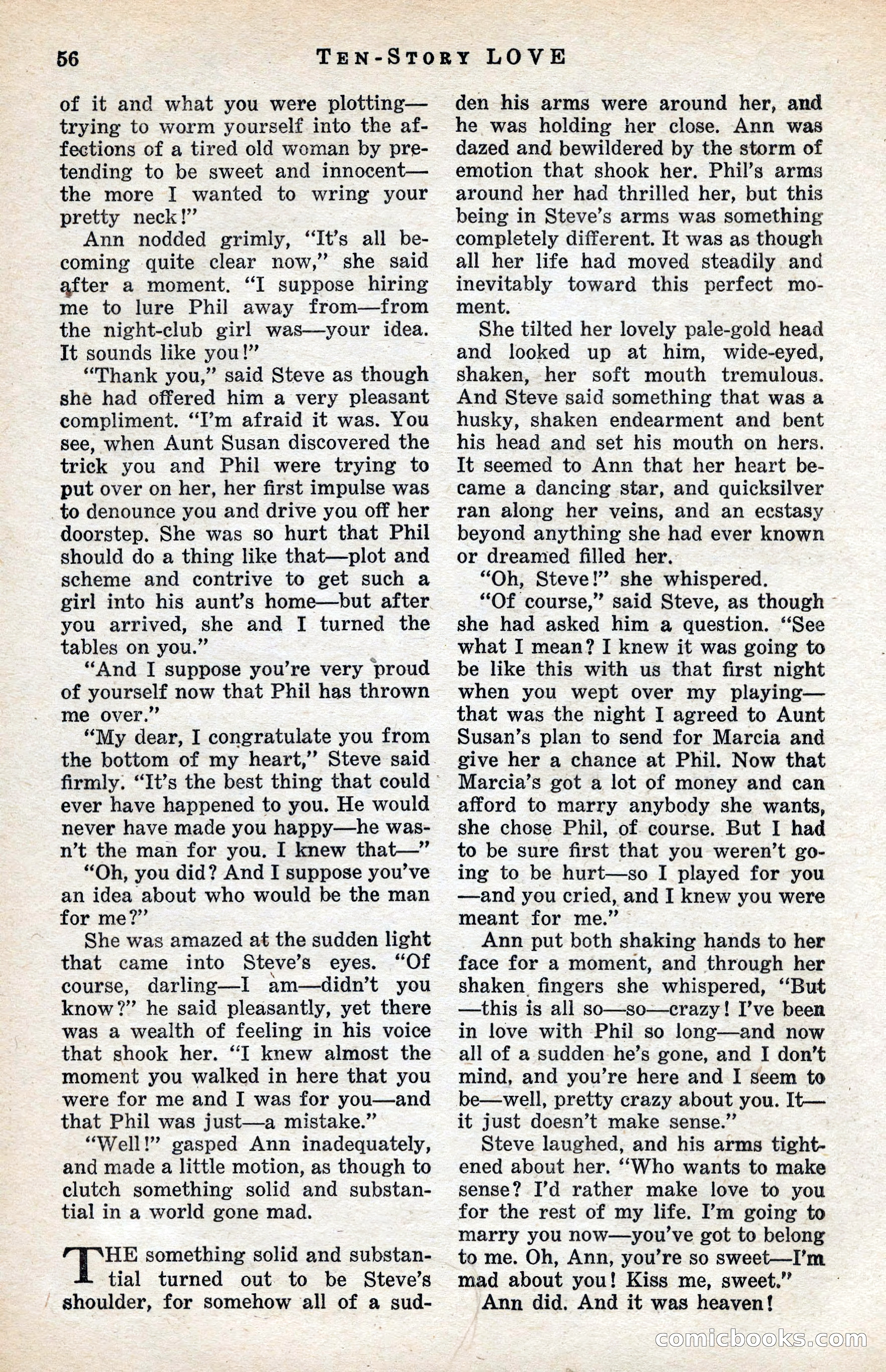 Ten-Story Love Magazine, January 1941 — page 58 of 116