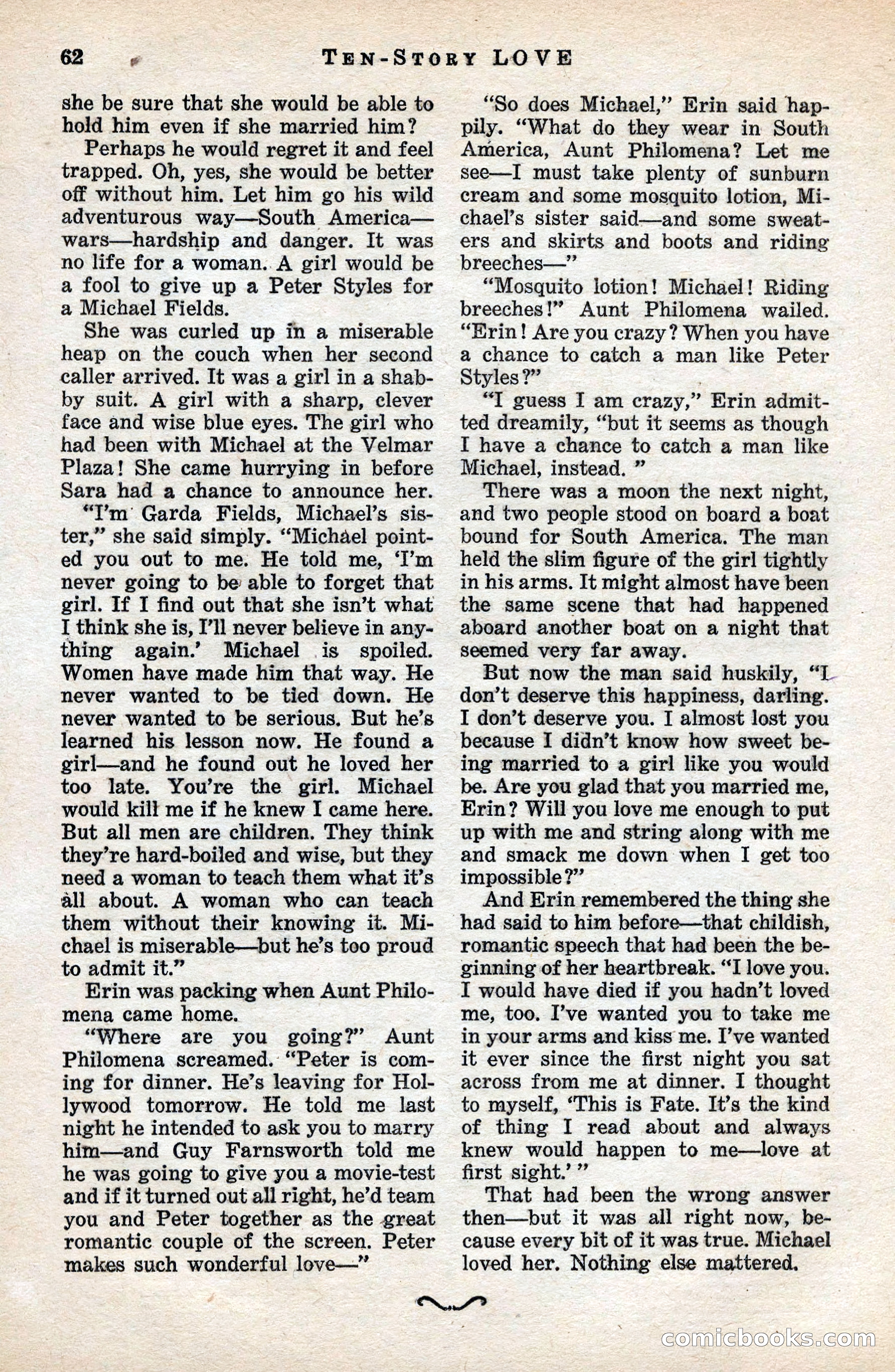 Ten-Story Love Magazine, January 1941 — page 64 of 116