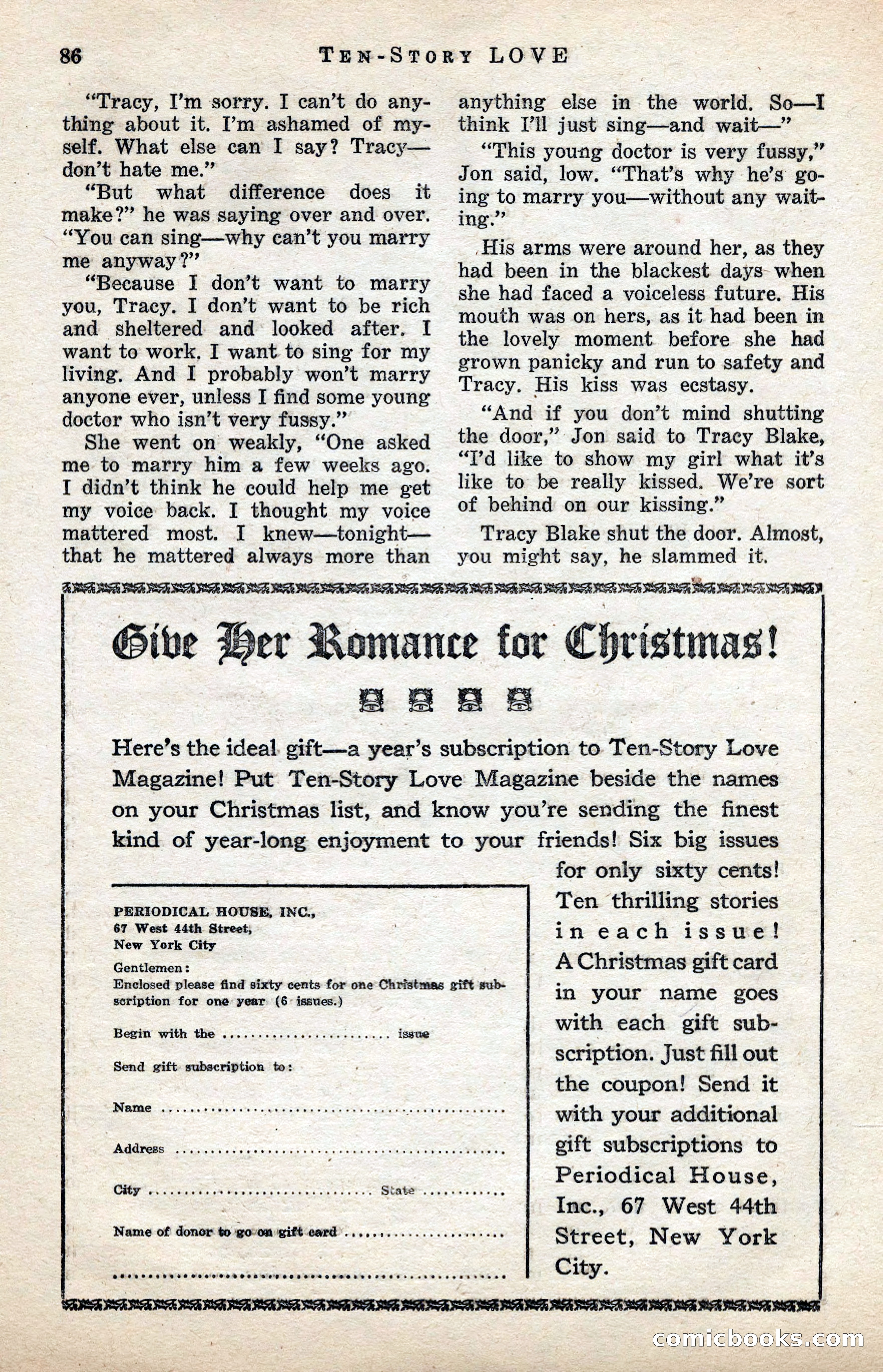 Ten-Story Love Magazine, January 1941 — page 88 of 116
