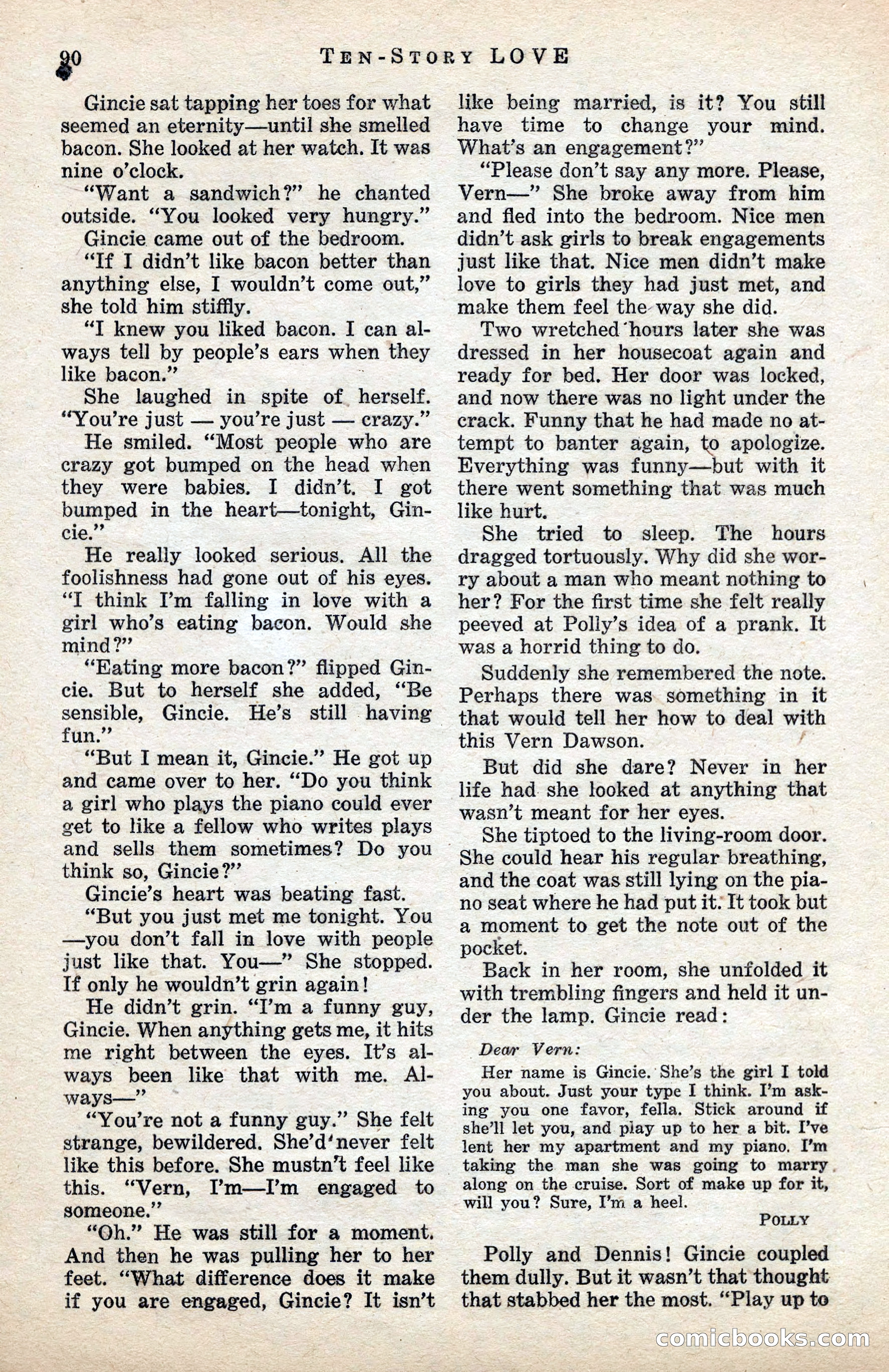 Ten-Story Love Magazine, January 1941 — page 92 of 116