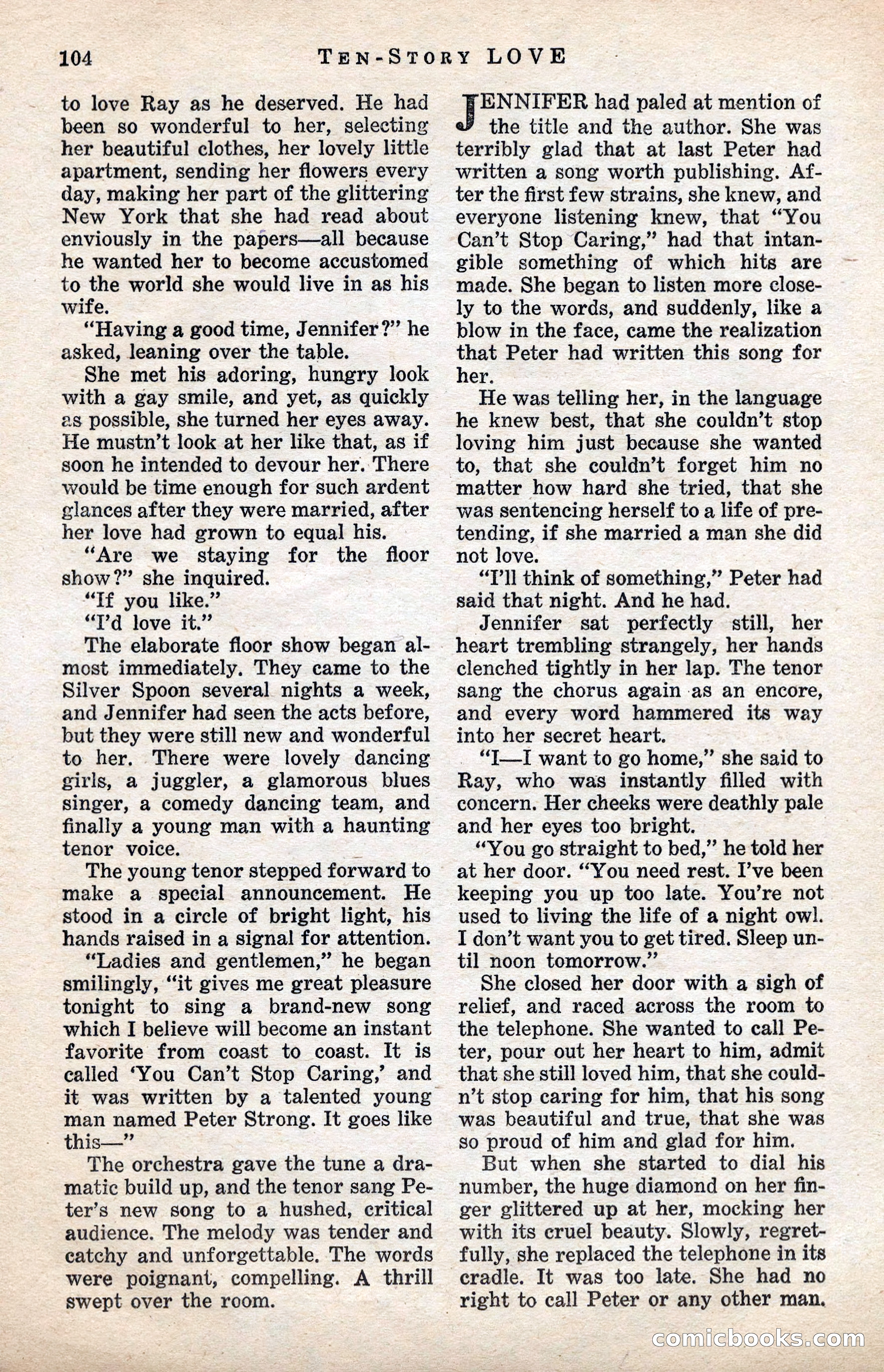 Ten-Story Love Magazine, January 1941 — page 106 of 116
