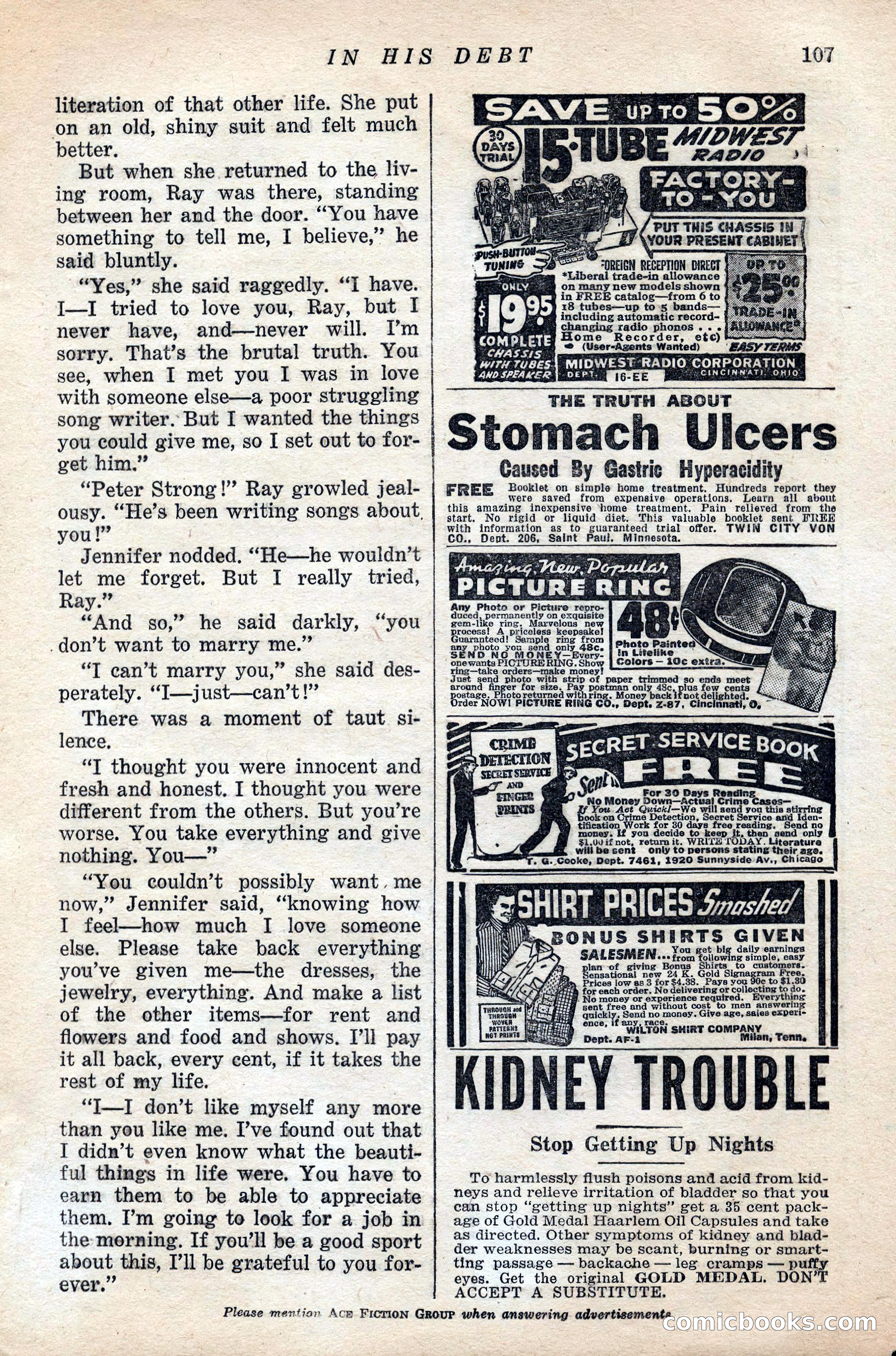 Ten-Story Love Magazine, January 1941 — page 109 of 116