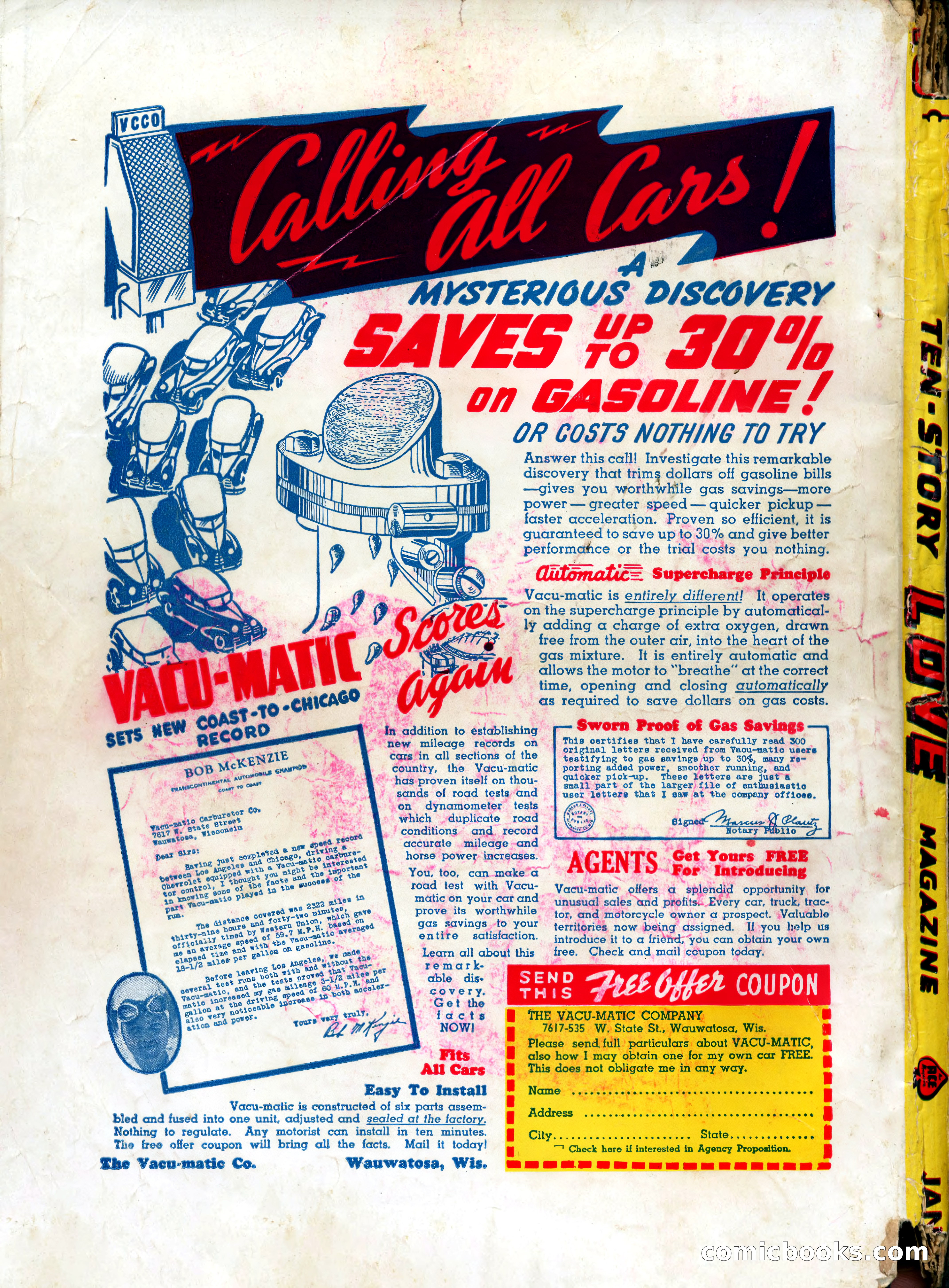 Ten-Story Love Magazine, January 1941 — page 116 of 116
