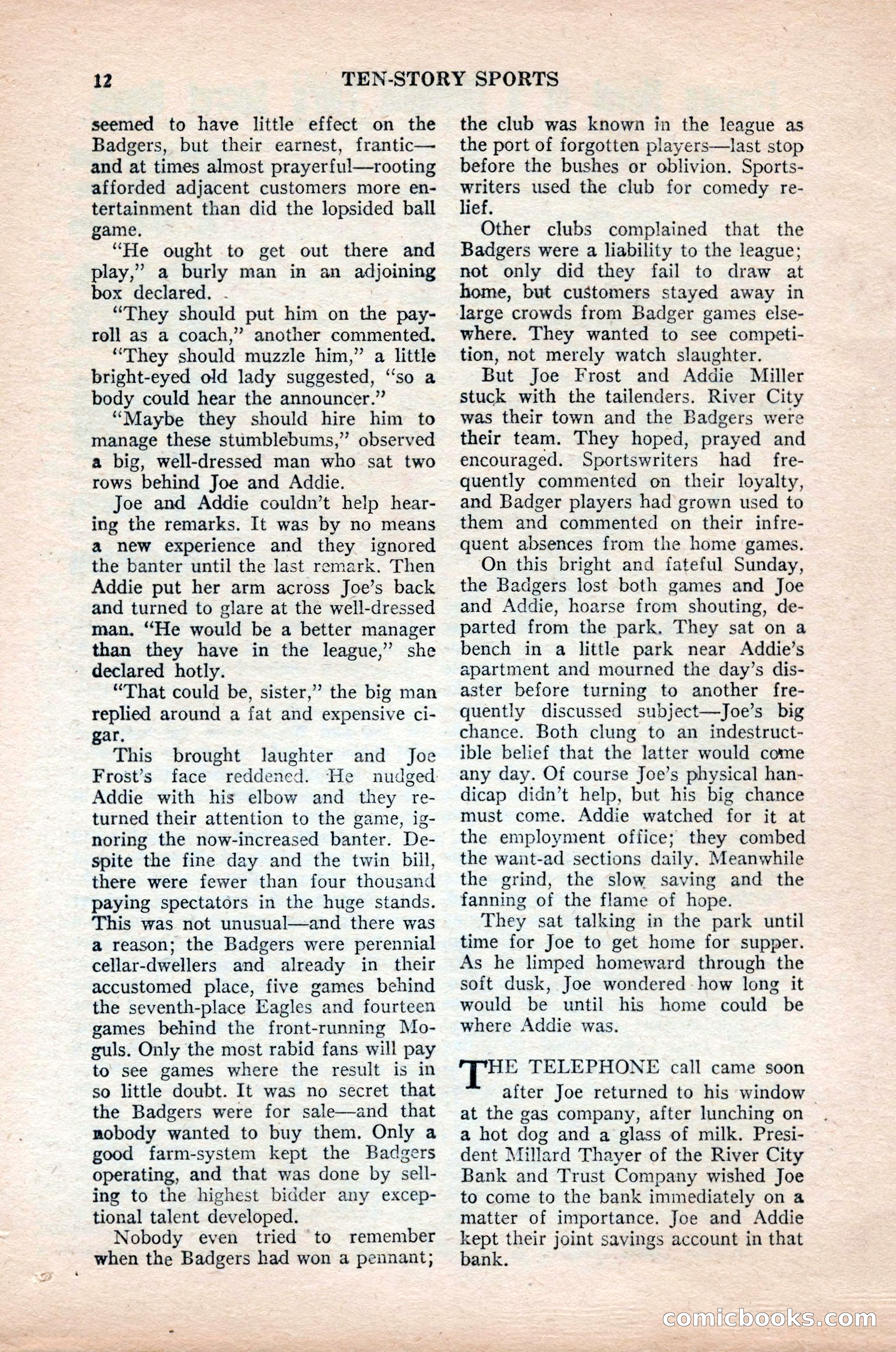 Ten-Story Sports, October 1952 — page 12 of 132