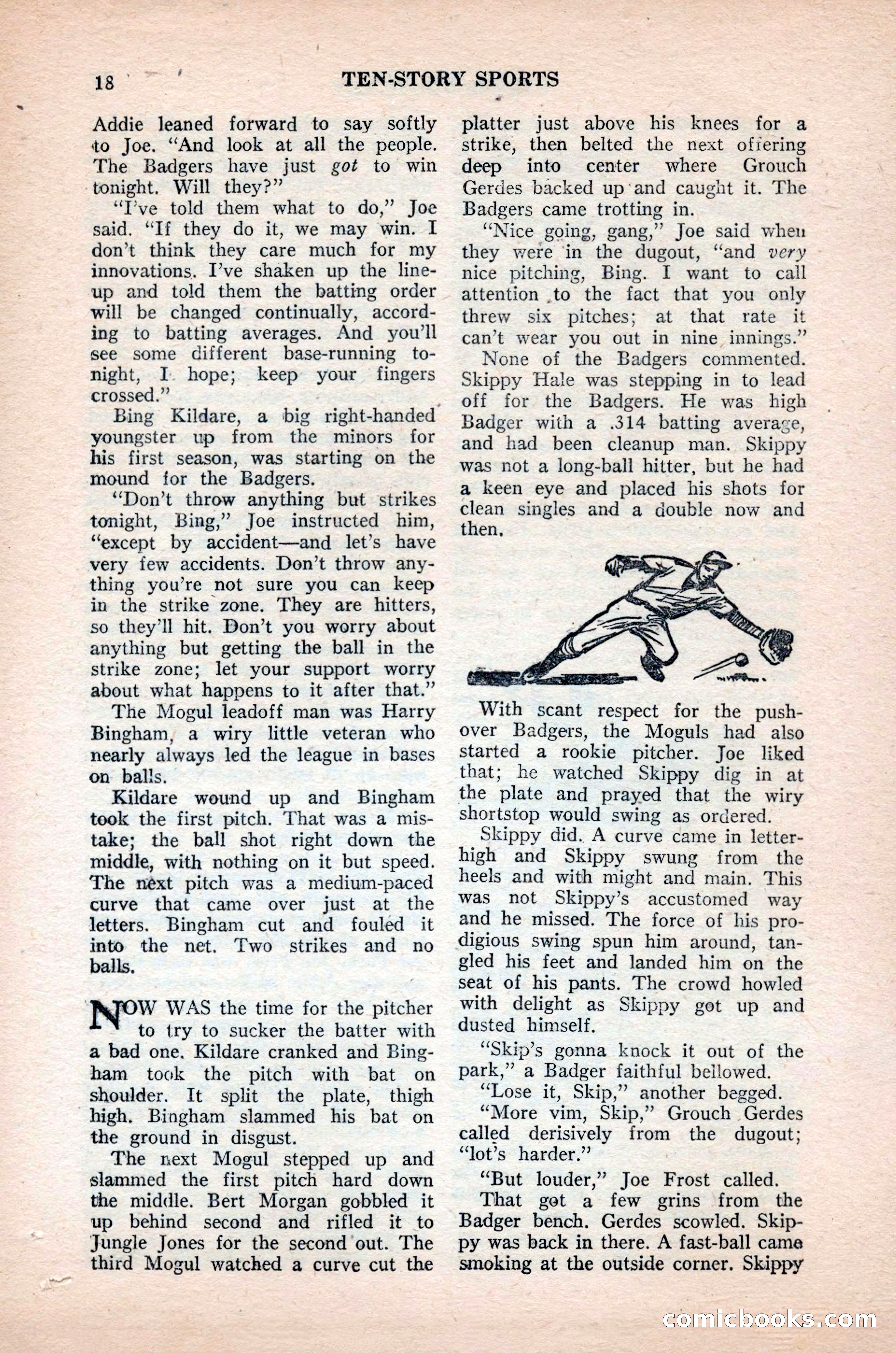 Ten-Story Sports, October 1952 — page 18 of 132