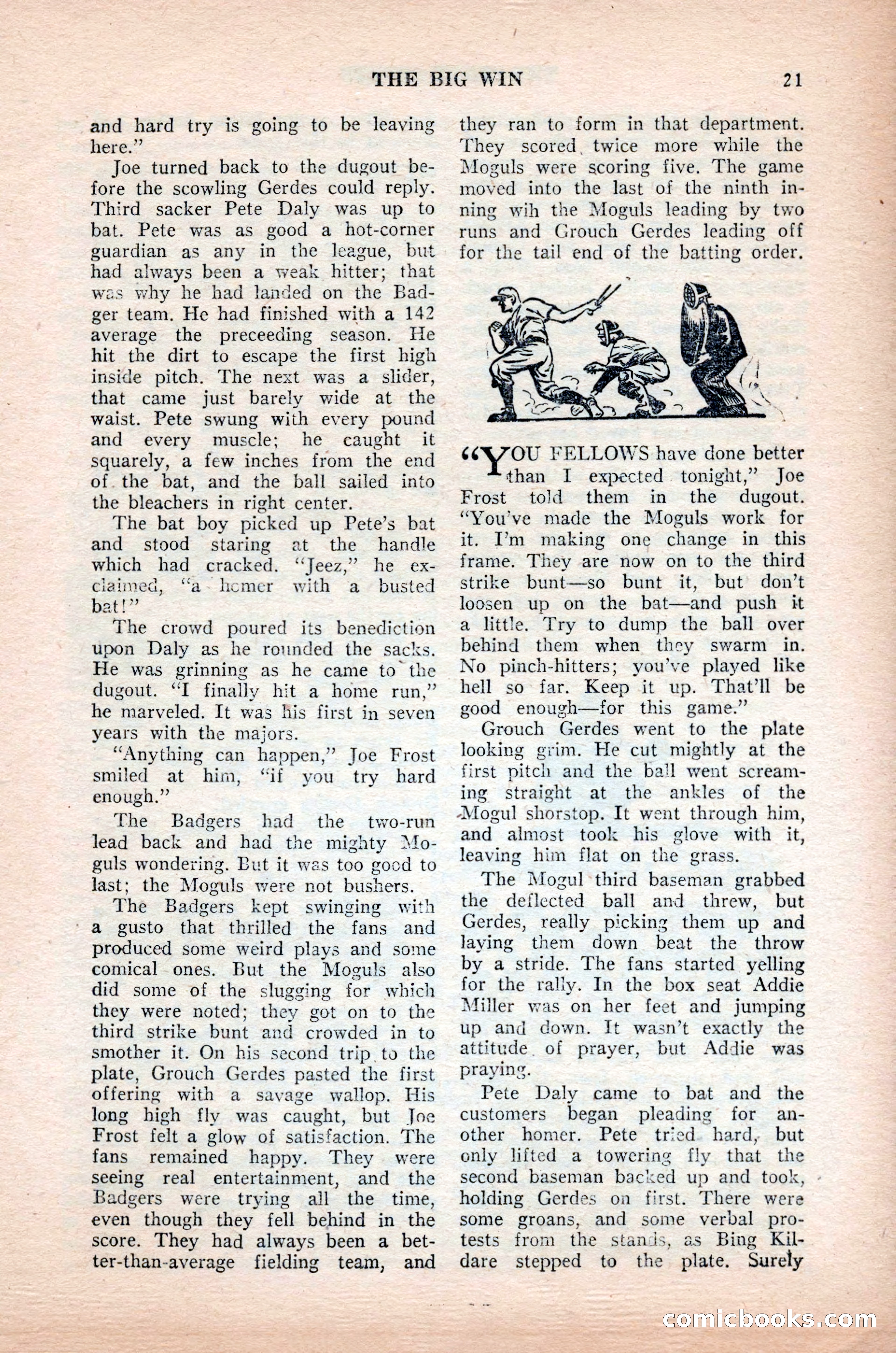 Ten-Story Sports, October 1952 — page 21 of 132