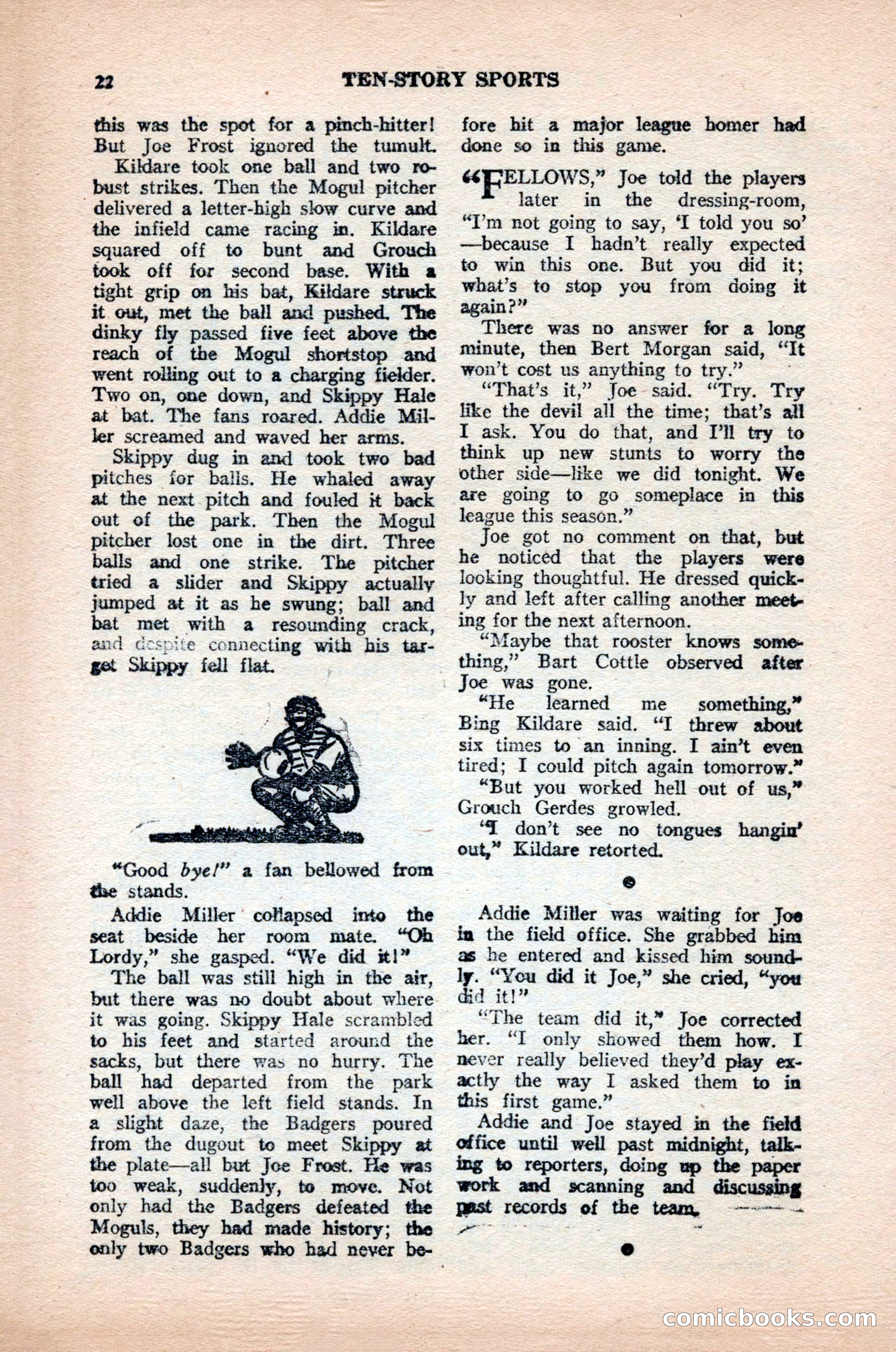 Ten-Story Sports, October 1952 — page 22 of 132