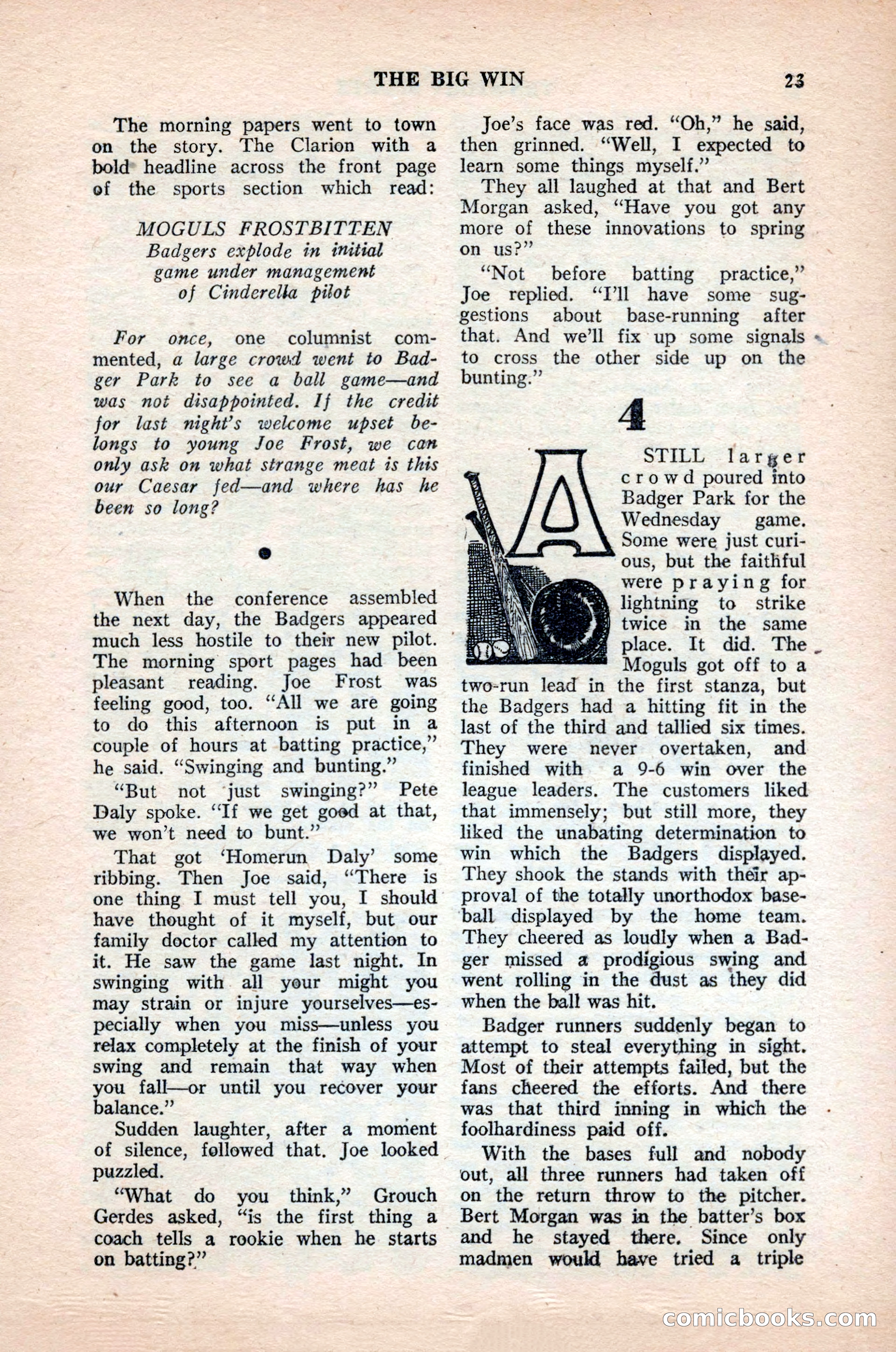 Ten-Story Sports, October 1952 — page 23 of 132