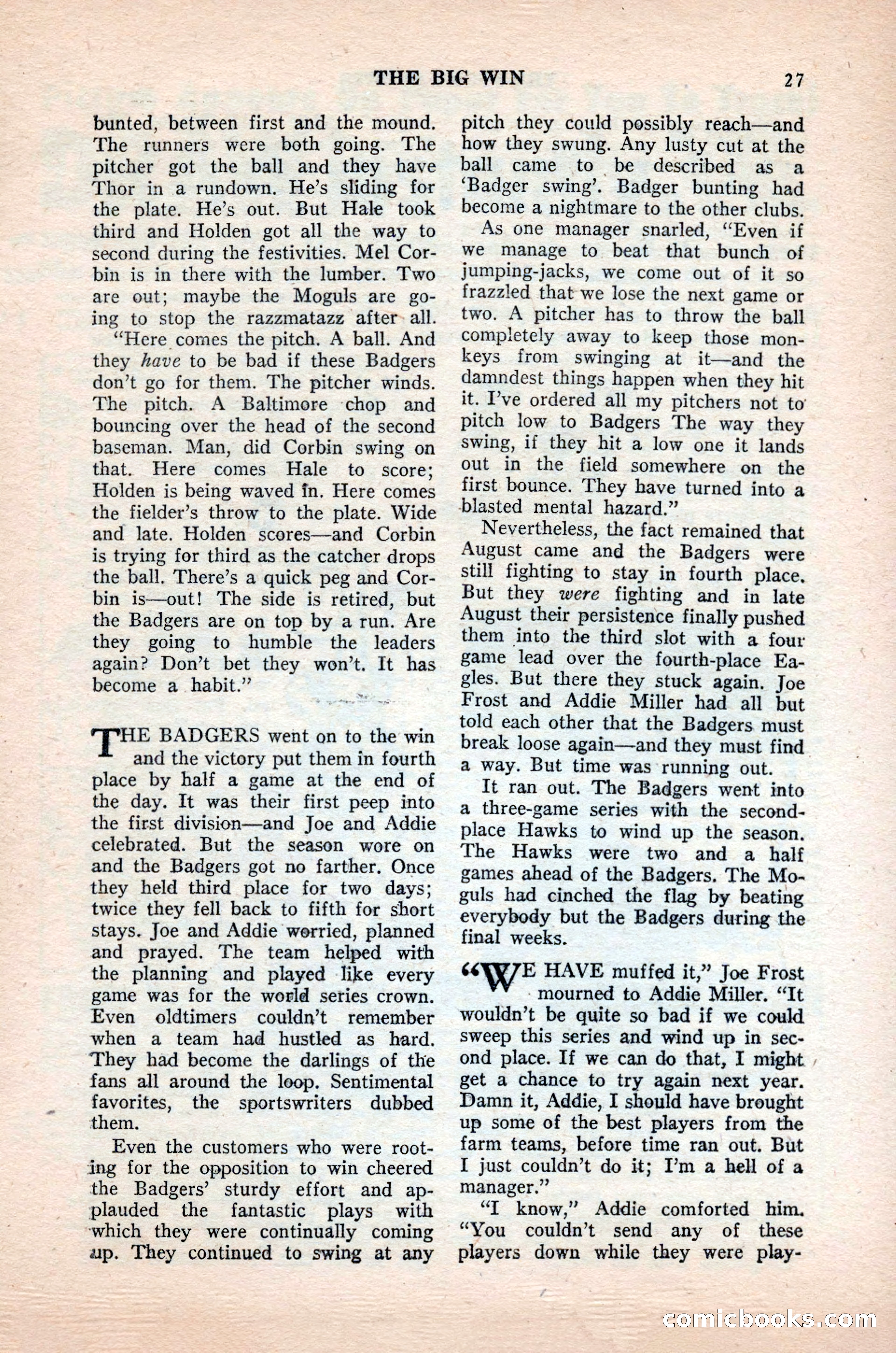 Ten-Story Sports, October 1952 — page 27 of 132
