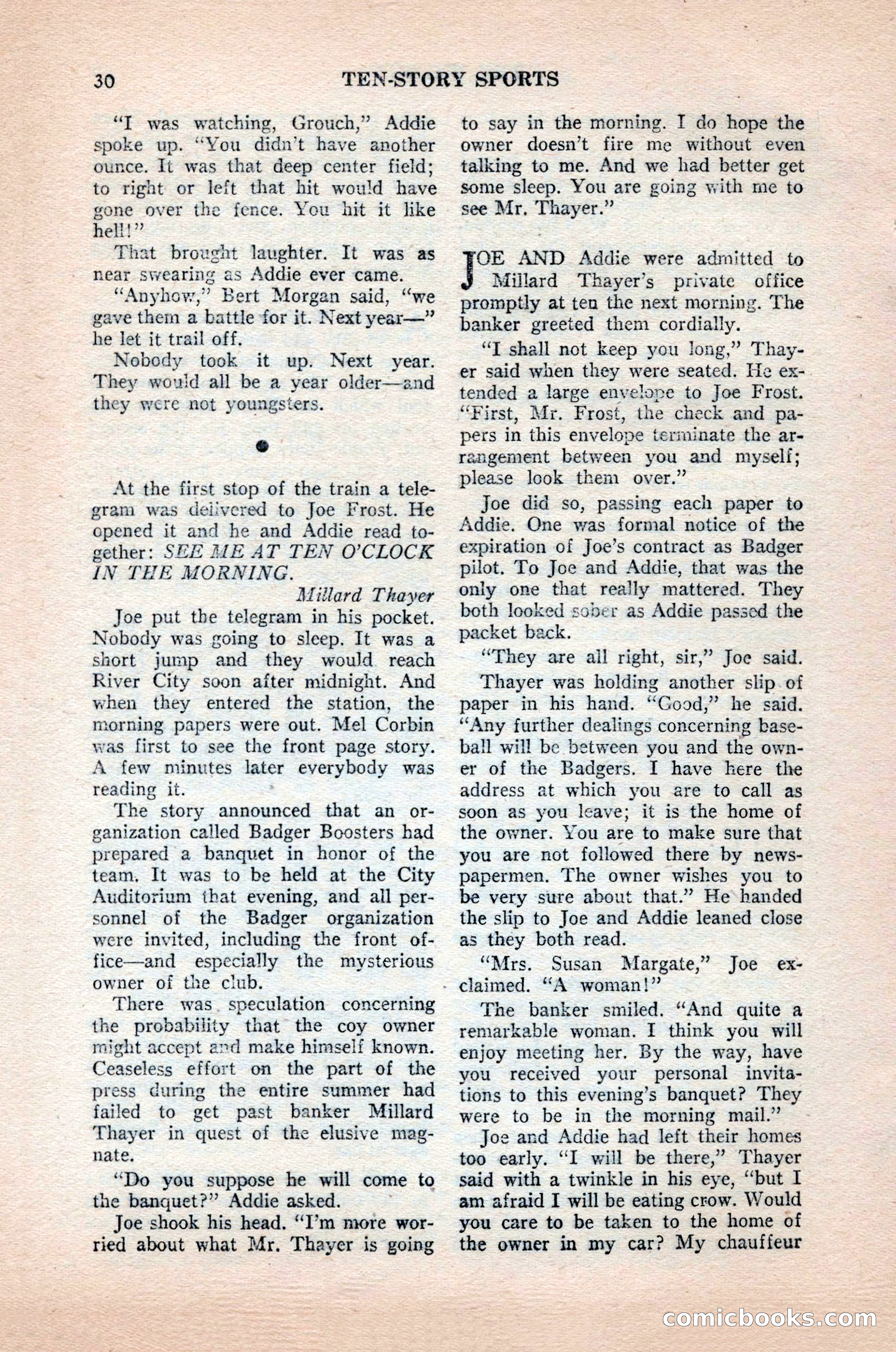 Ten-Story Sports, October 1952 — page 30 of 132