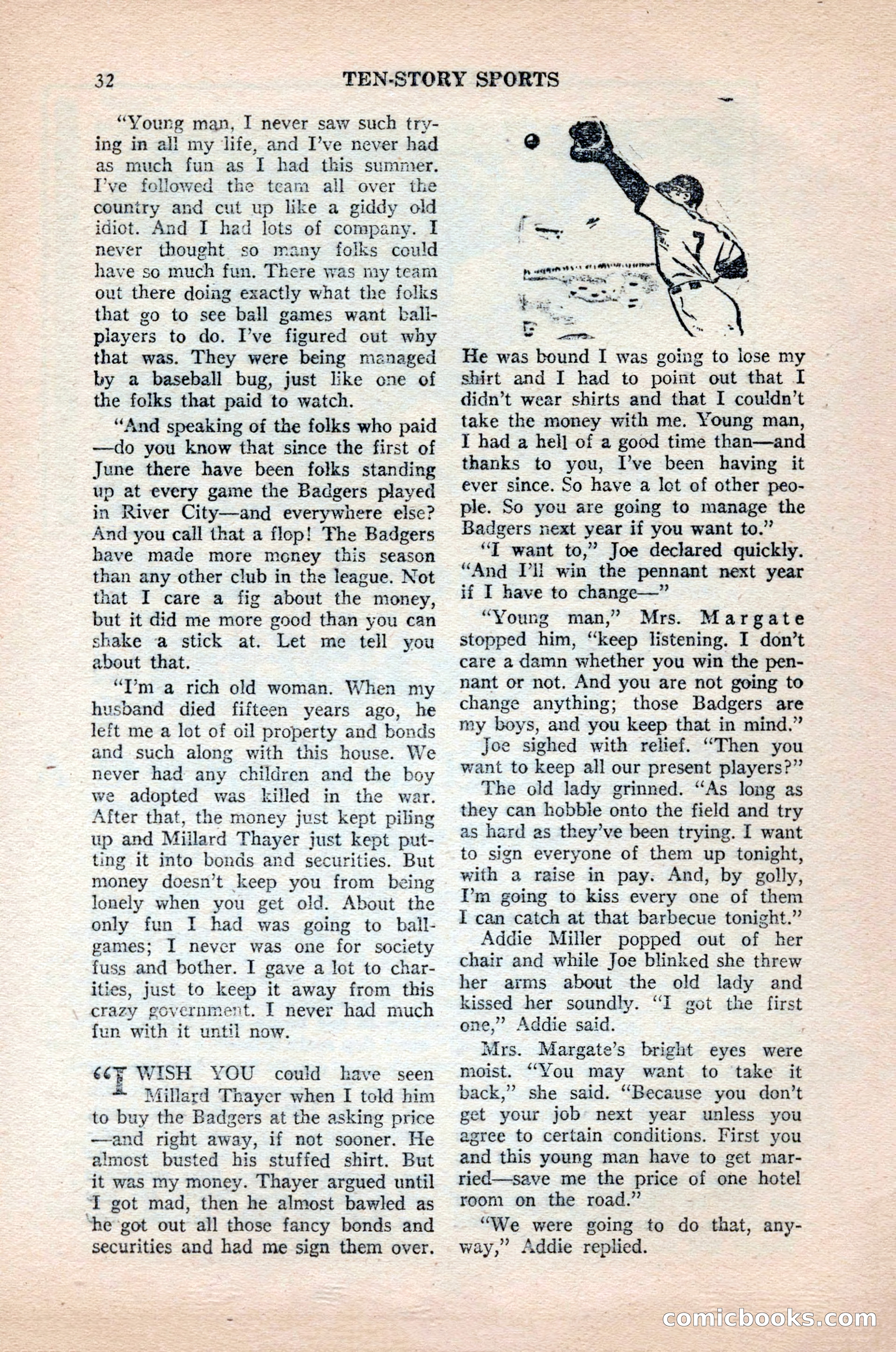 Ten-Story Sports, October 1952 — page 32 of 132