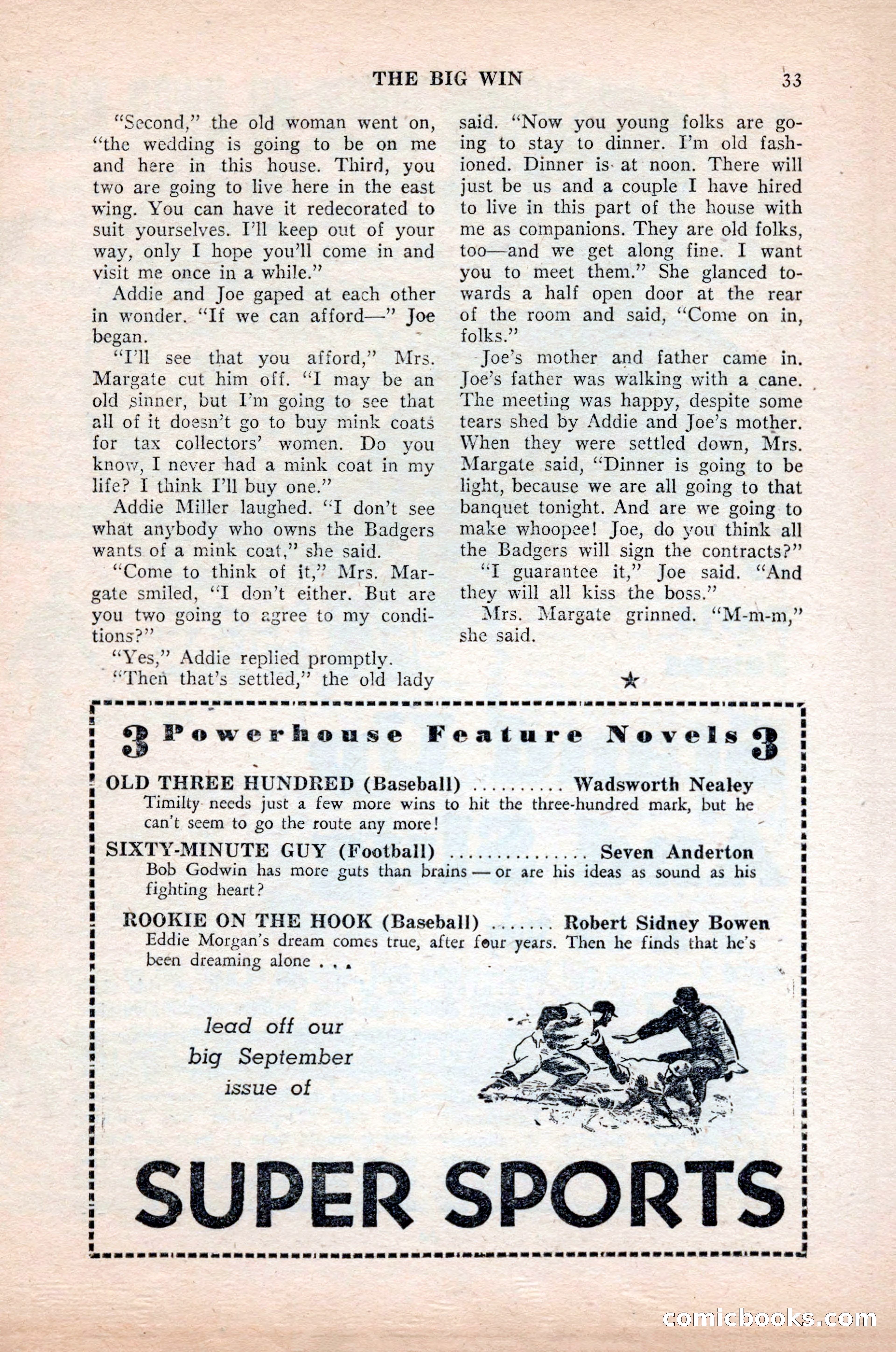 Ten-Story Sports, October 1952 — page 33 of 132