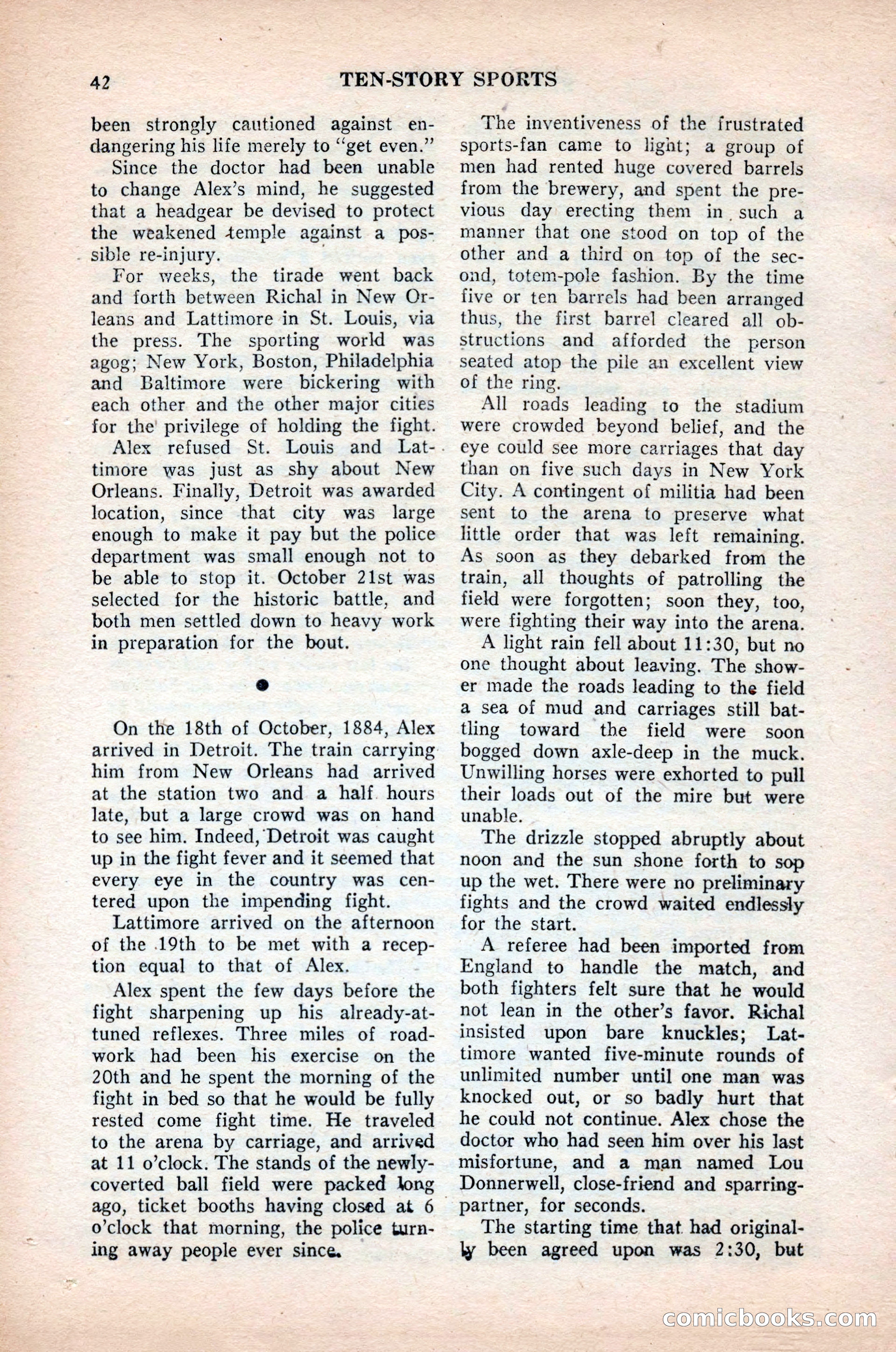 Ten-Story Sports, October 1952 — page 42 of 132