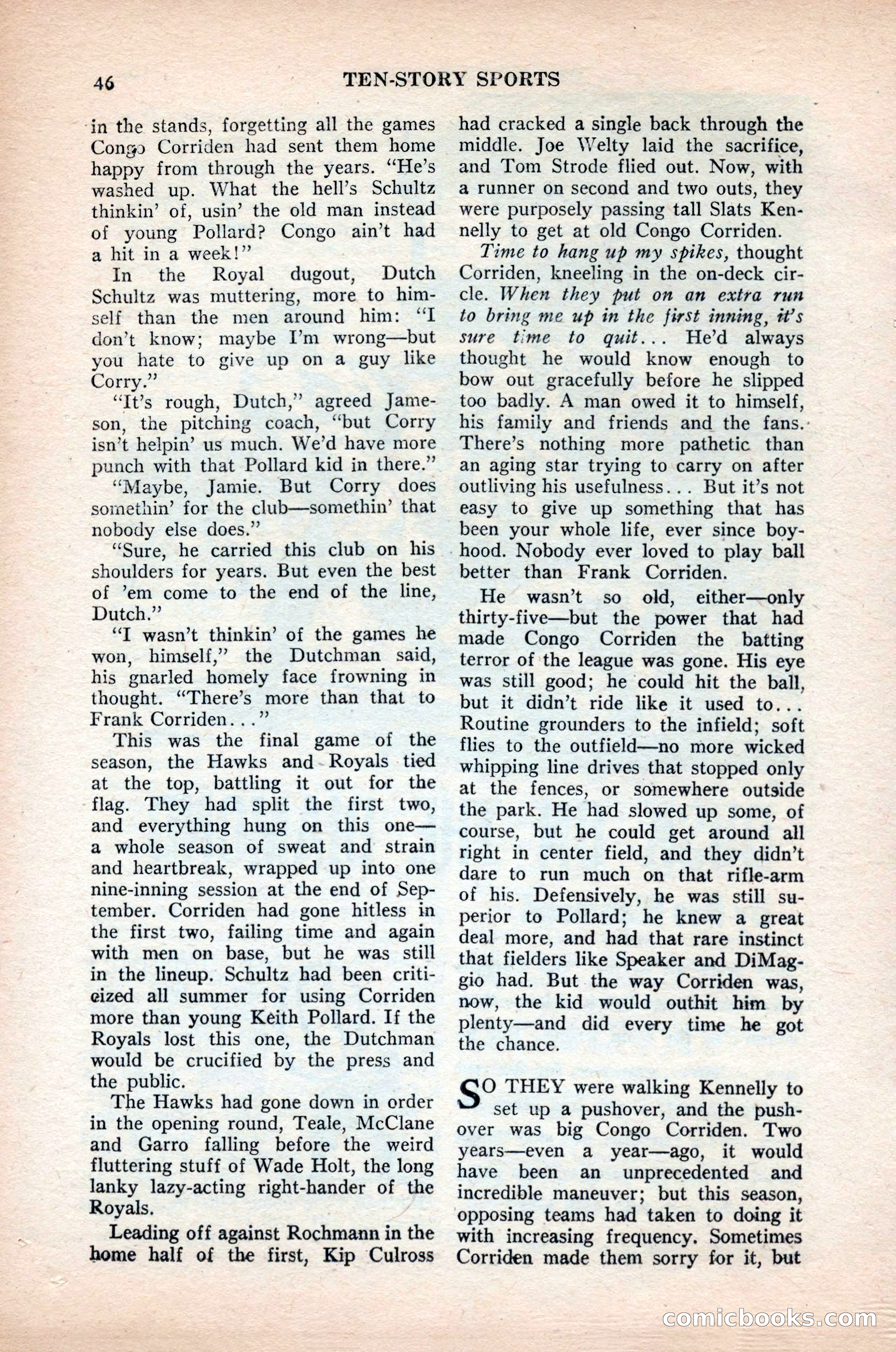 Ten-Story Sports, October 1952 — page 46 of 132
