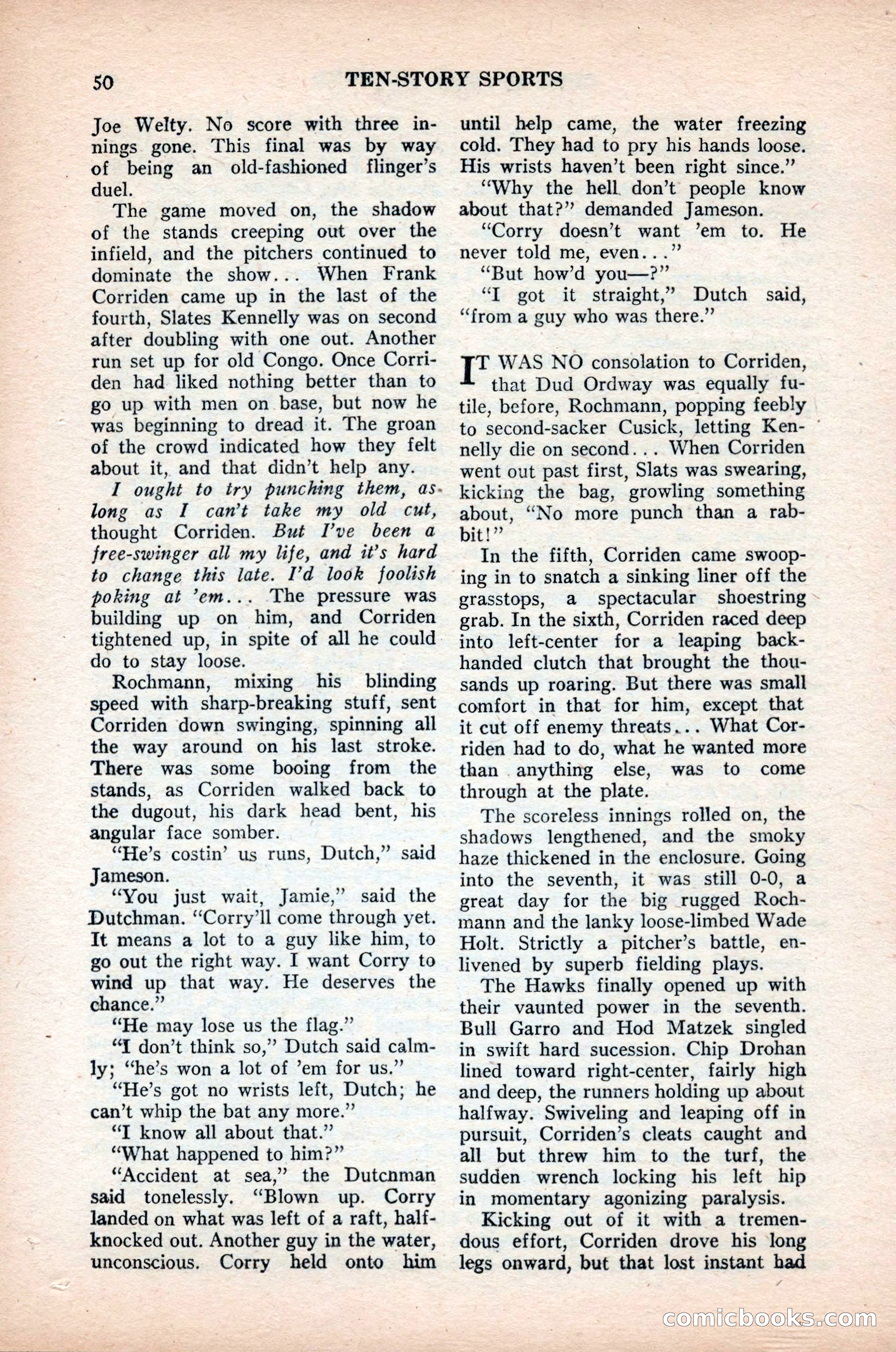 Ten-Story Sports, October 1952 — page 50 of 132