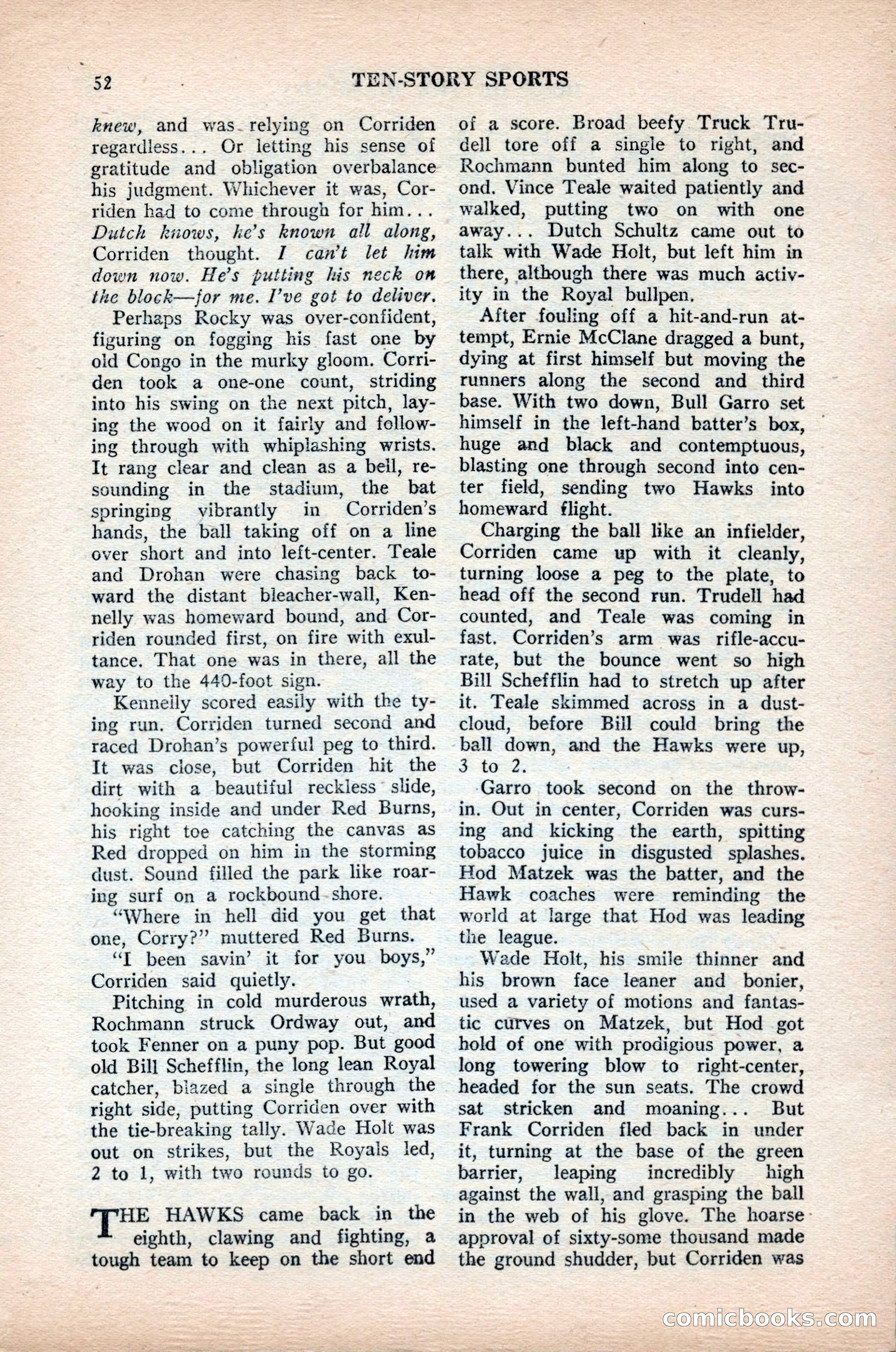 Ten-Story Sports, October 1952 — page 52 of 132