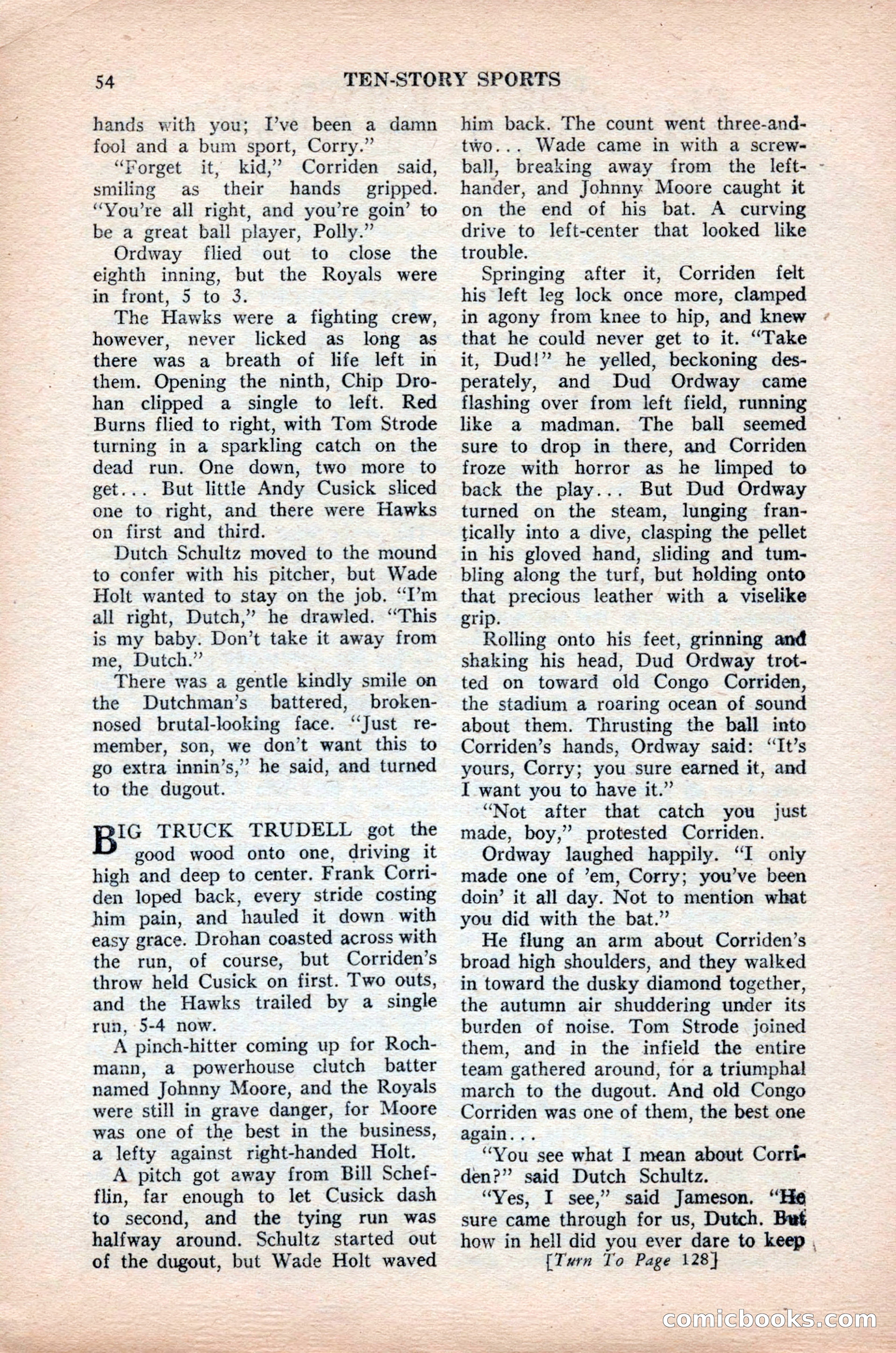 Ten-Story Sports, October 1952 — page 54 of 132