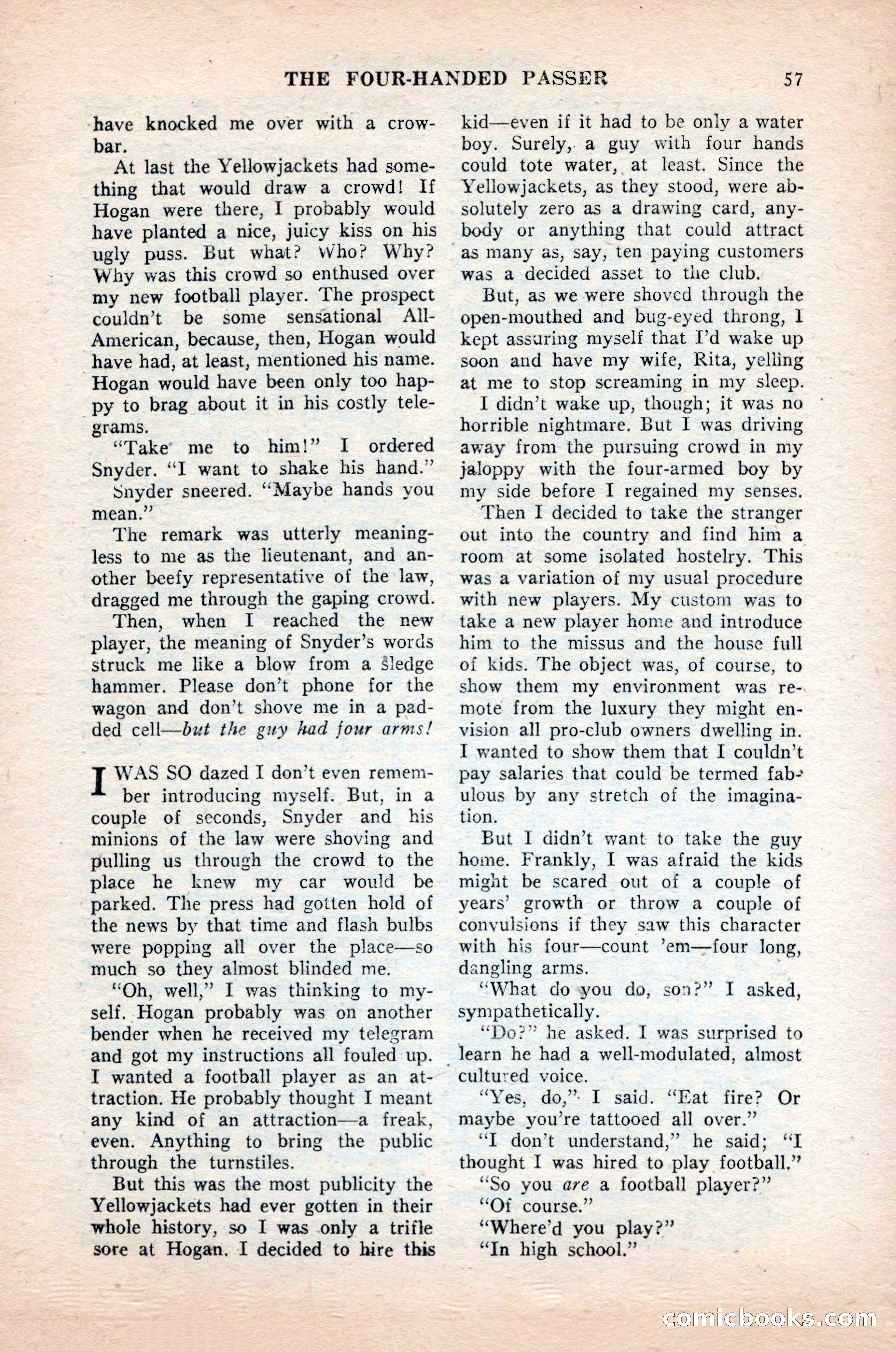 Ten-Story Sports, October 1952 — page 57 of 132