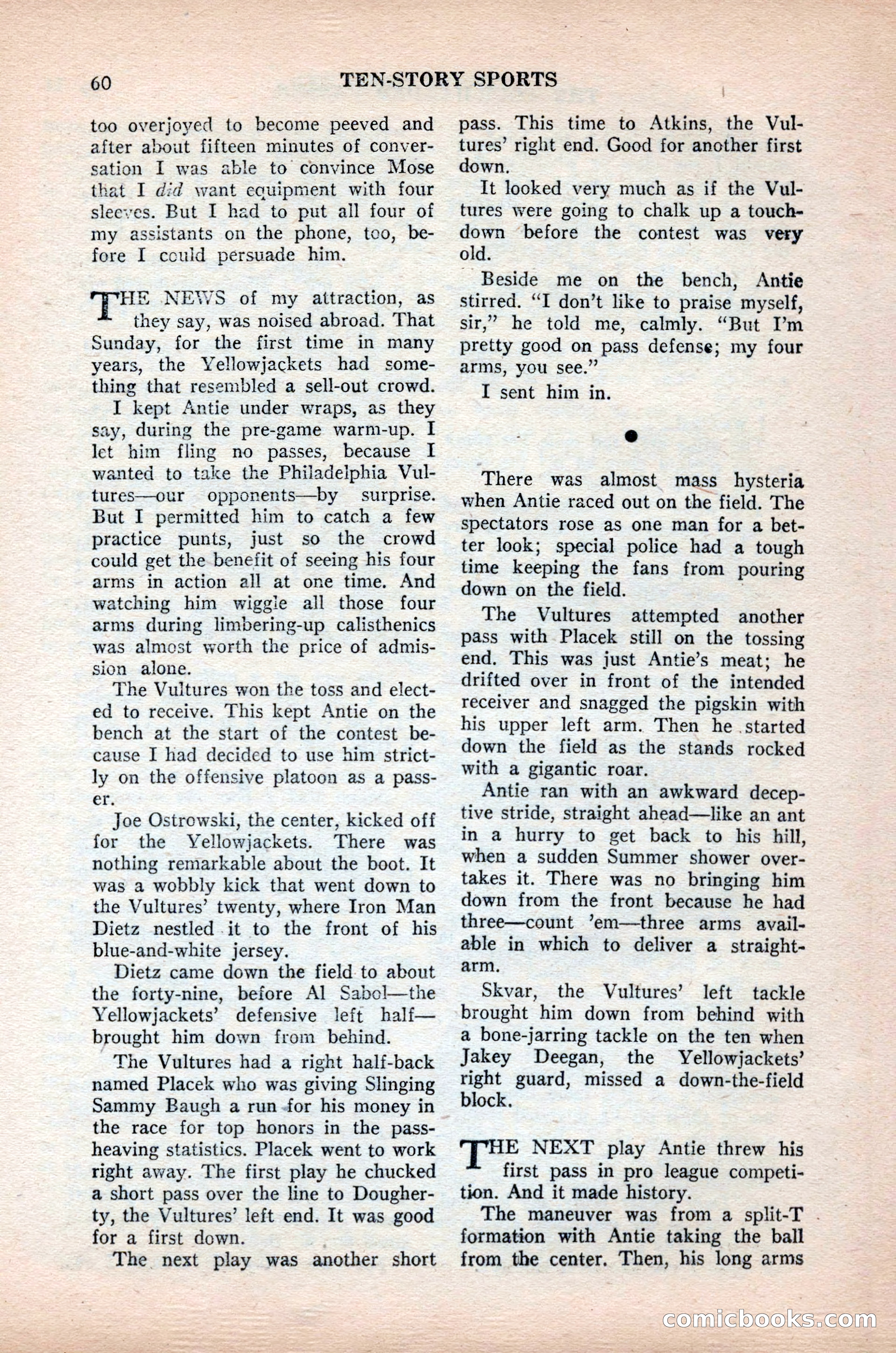 Ten-Story Sports, October 1952 — page 60 of 132