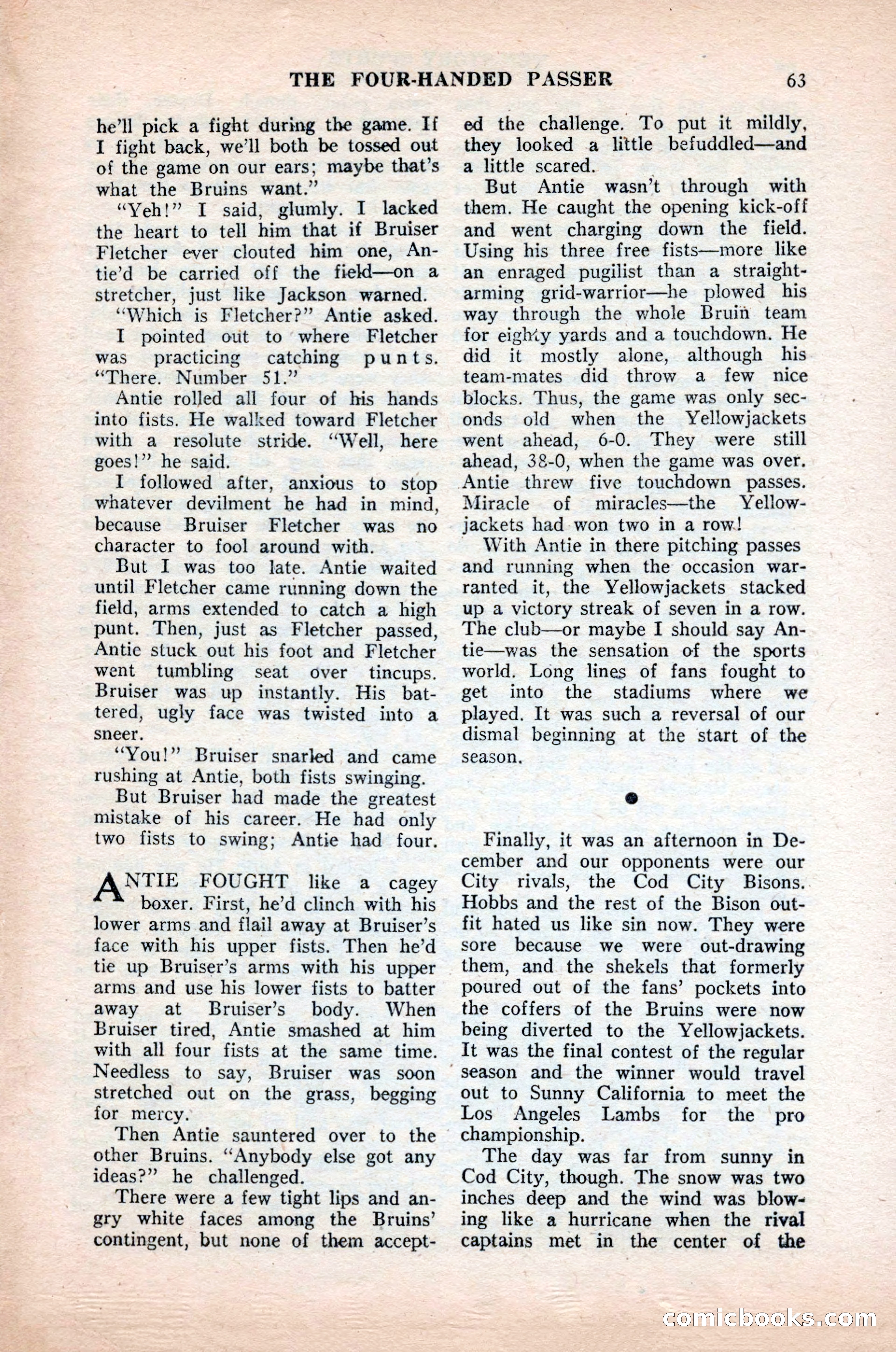 Ten-Story Sports, October 1952 — page 63 of 132