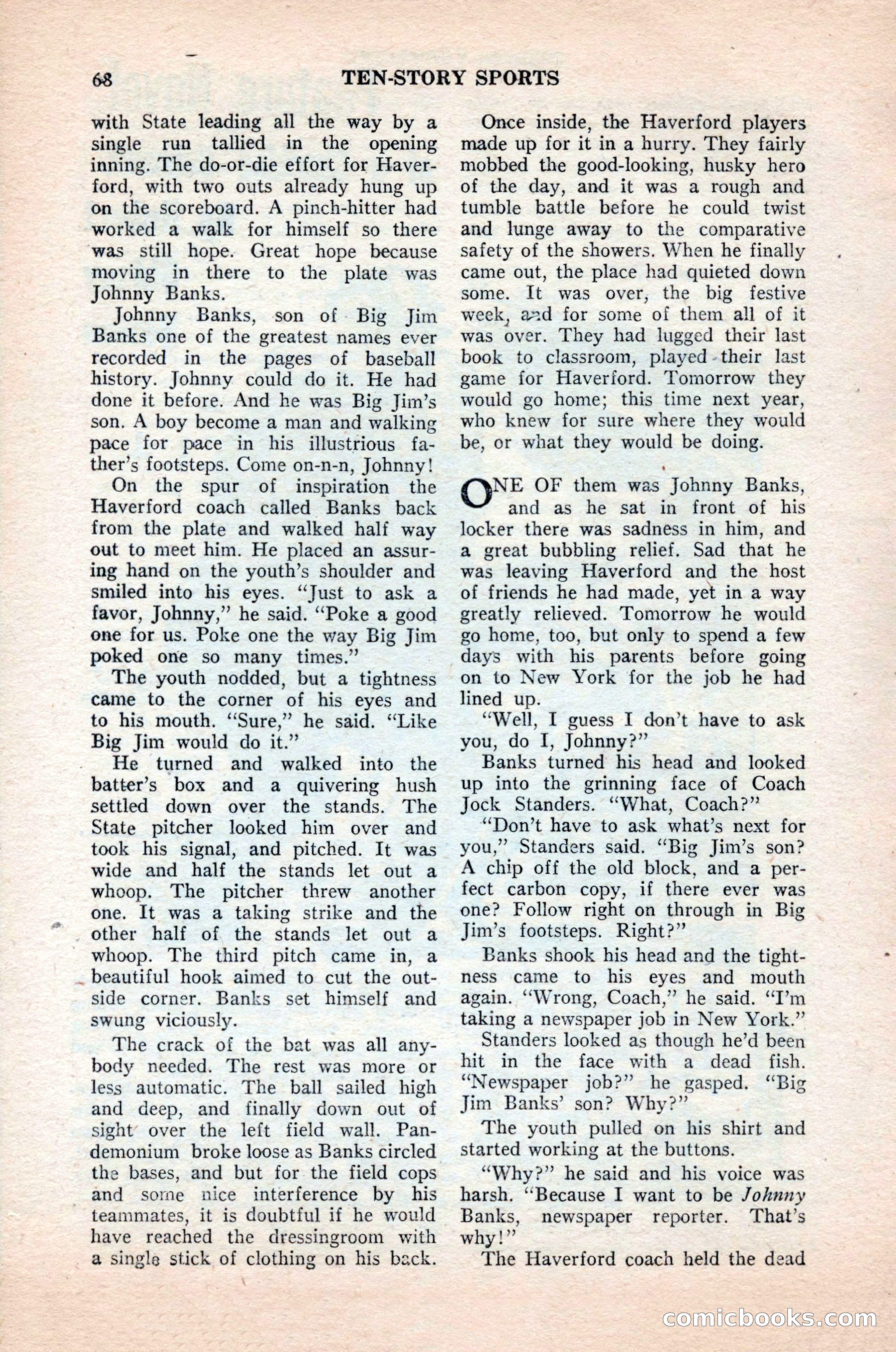 Ten-Story Sports, October 1952 — page 68 of 132