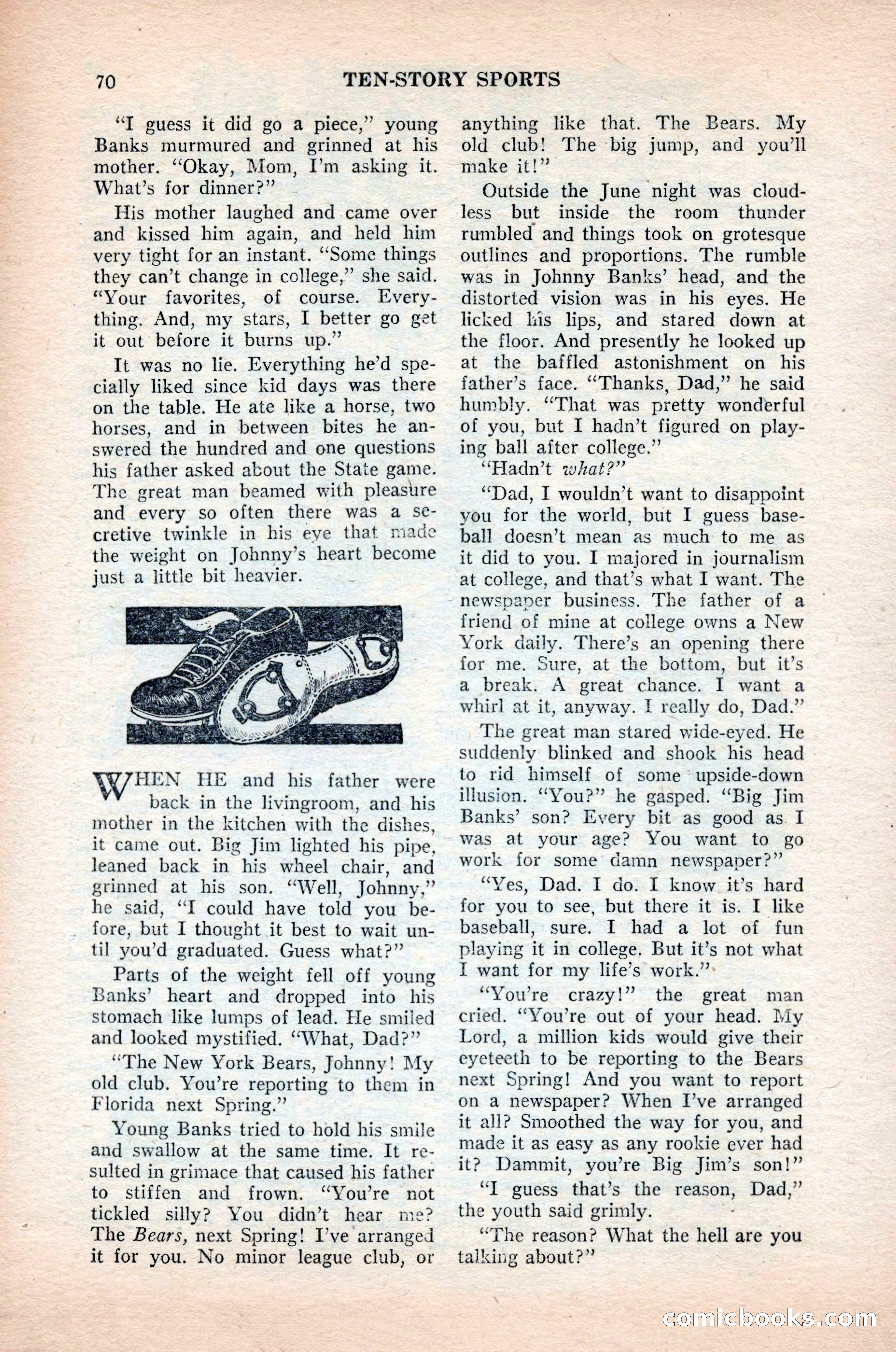 Ten-Story Sports, October 1952 — page 70 of 132
