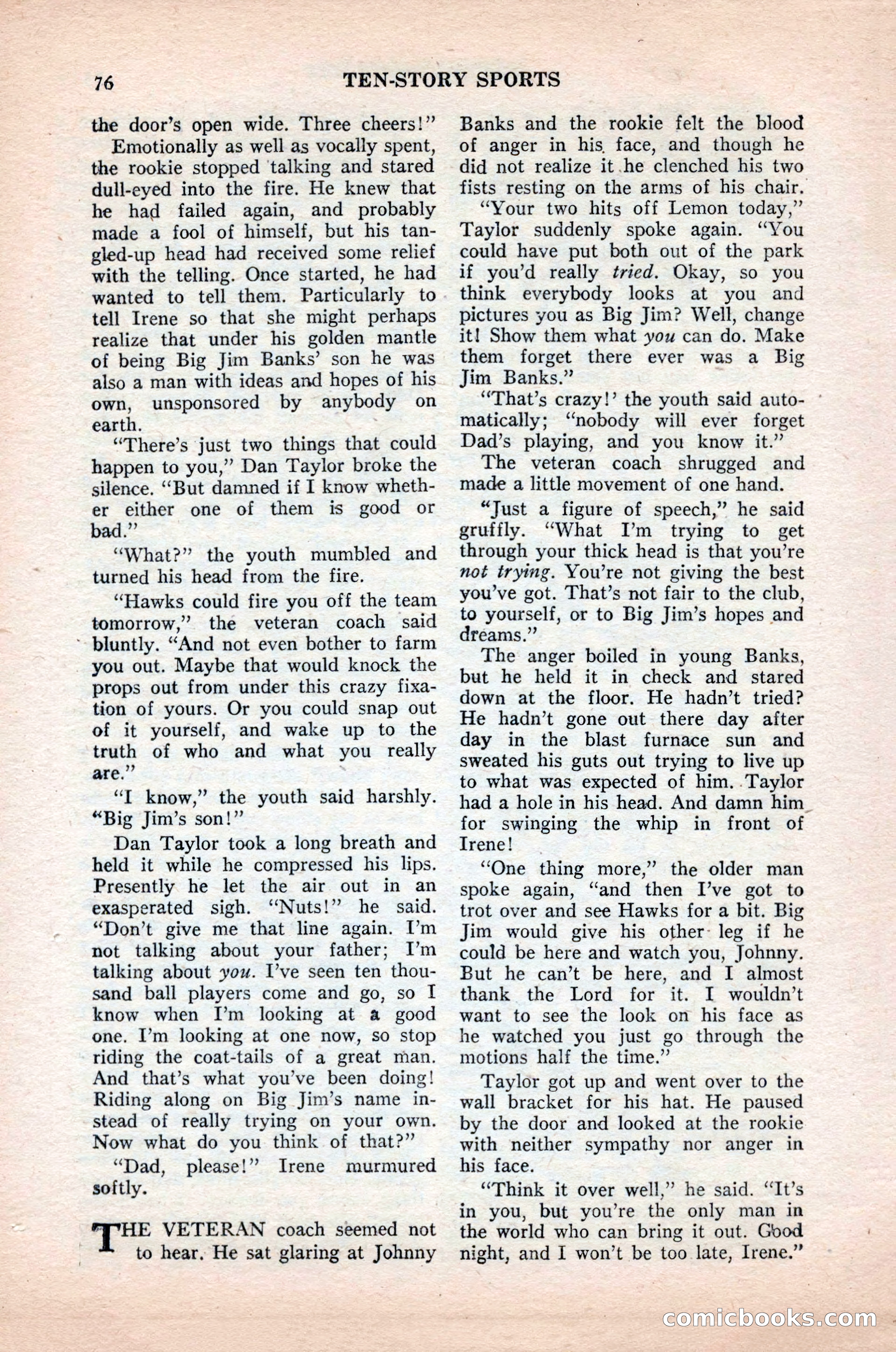 Ten-Story Sports, October 1952 — page 76 of 132