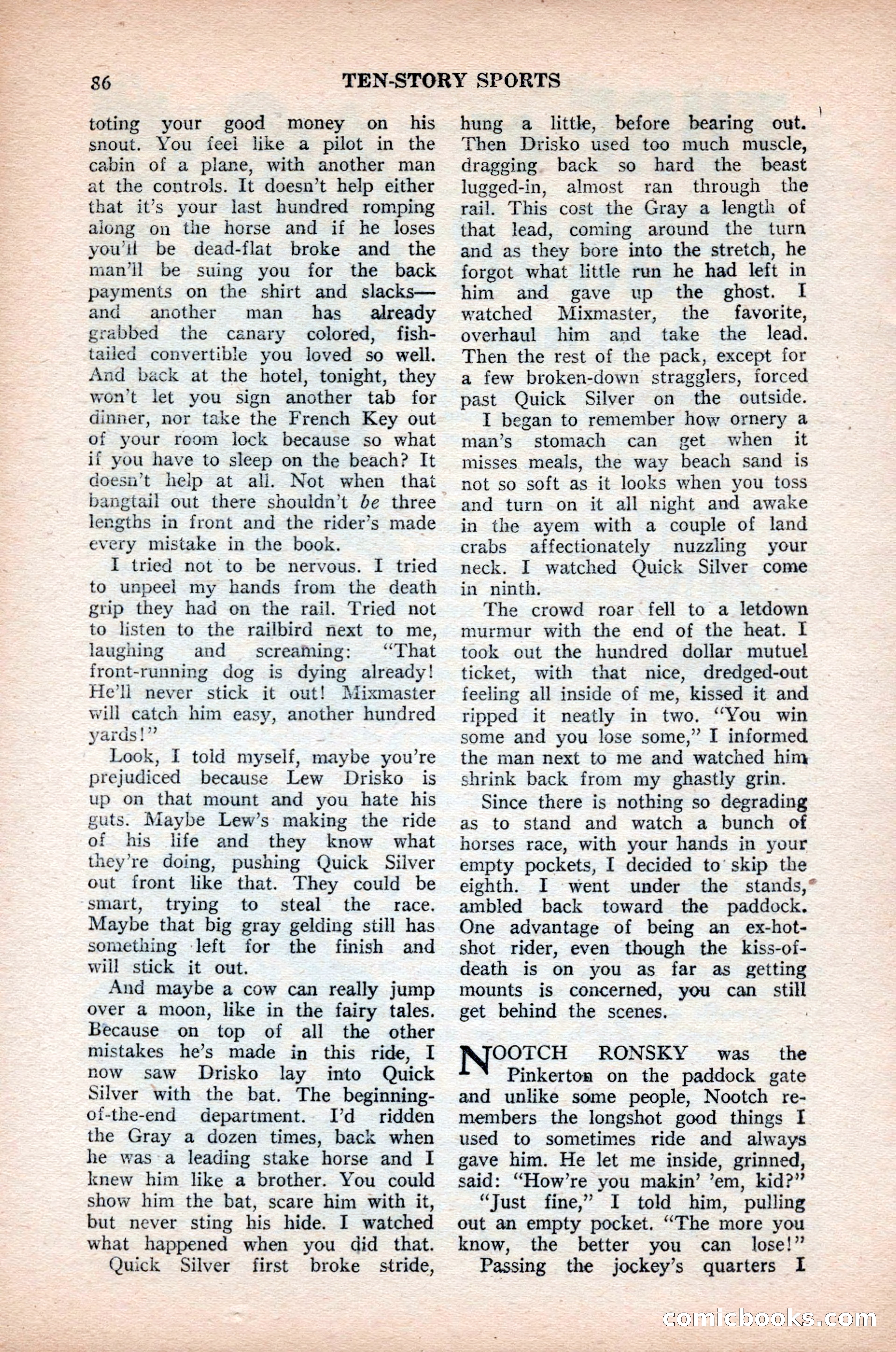 Ten-Story Sports, October 1952 — page 86 of 132