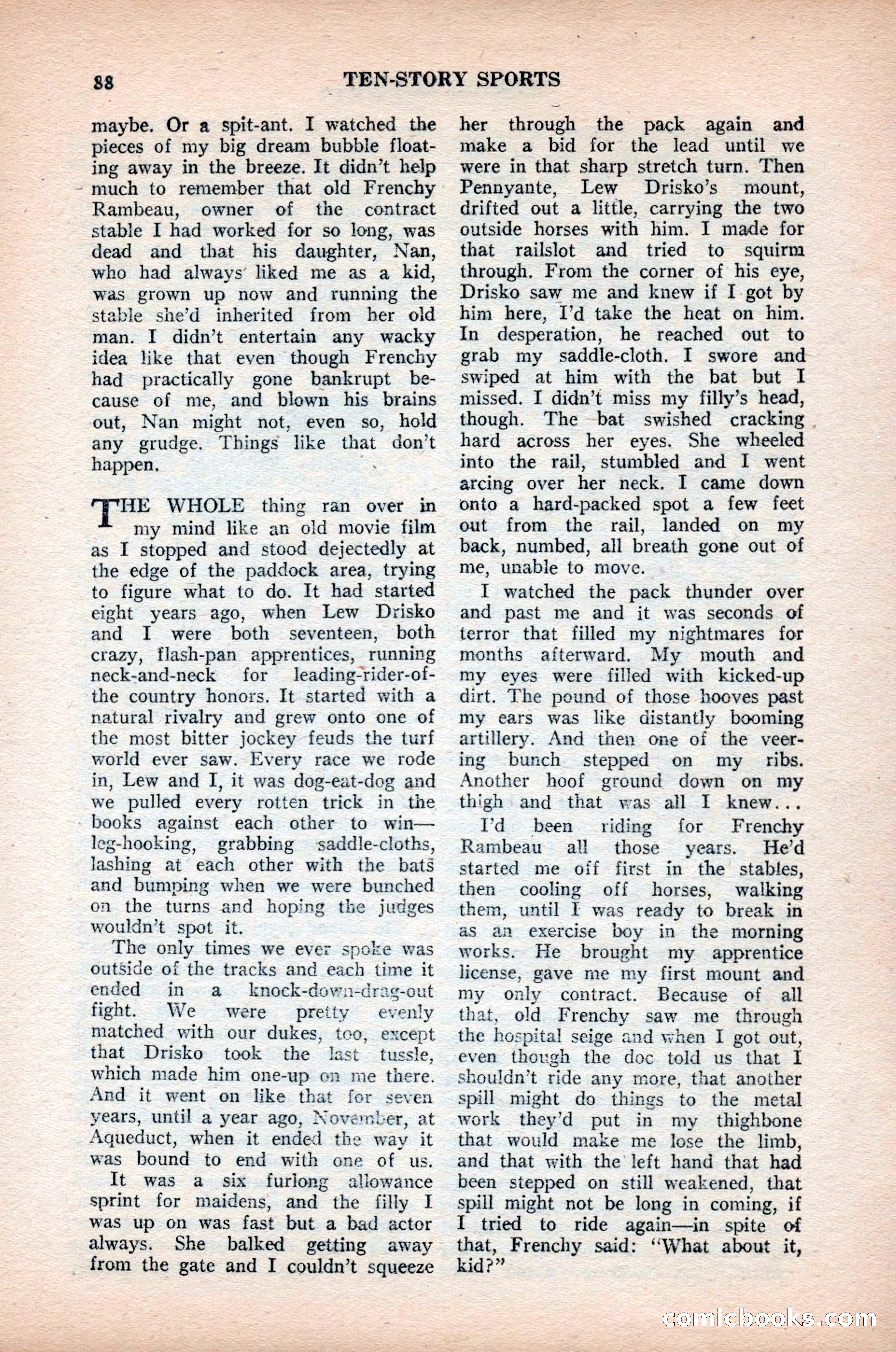 Ten-Story Sports, October 1952 — page 88 of 132