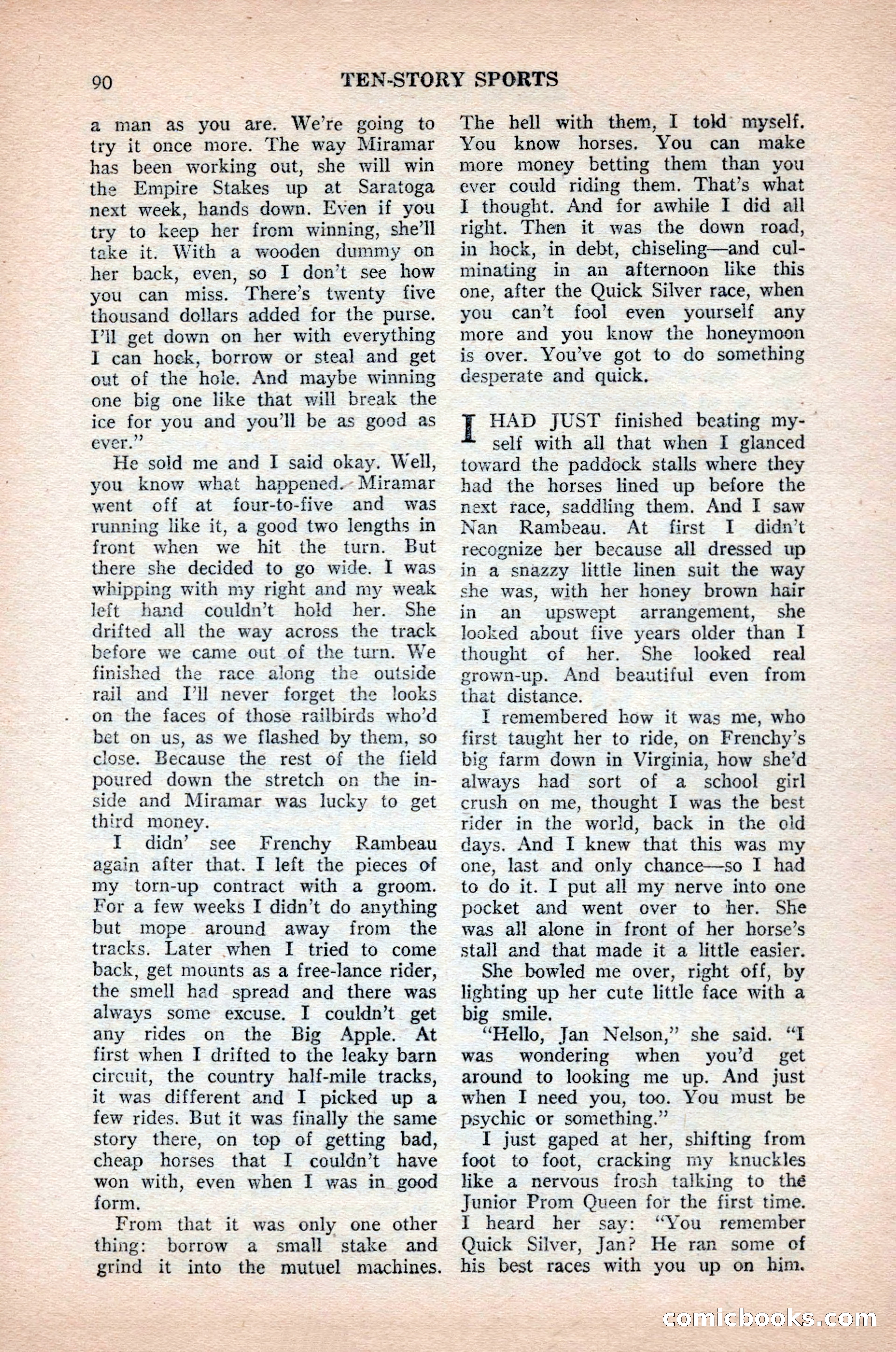 Ten-Story Sports, October 1952 — page 90 of 132