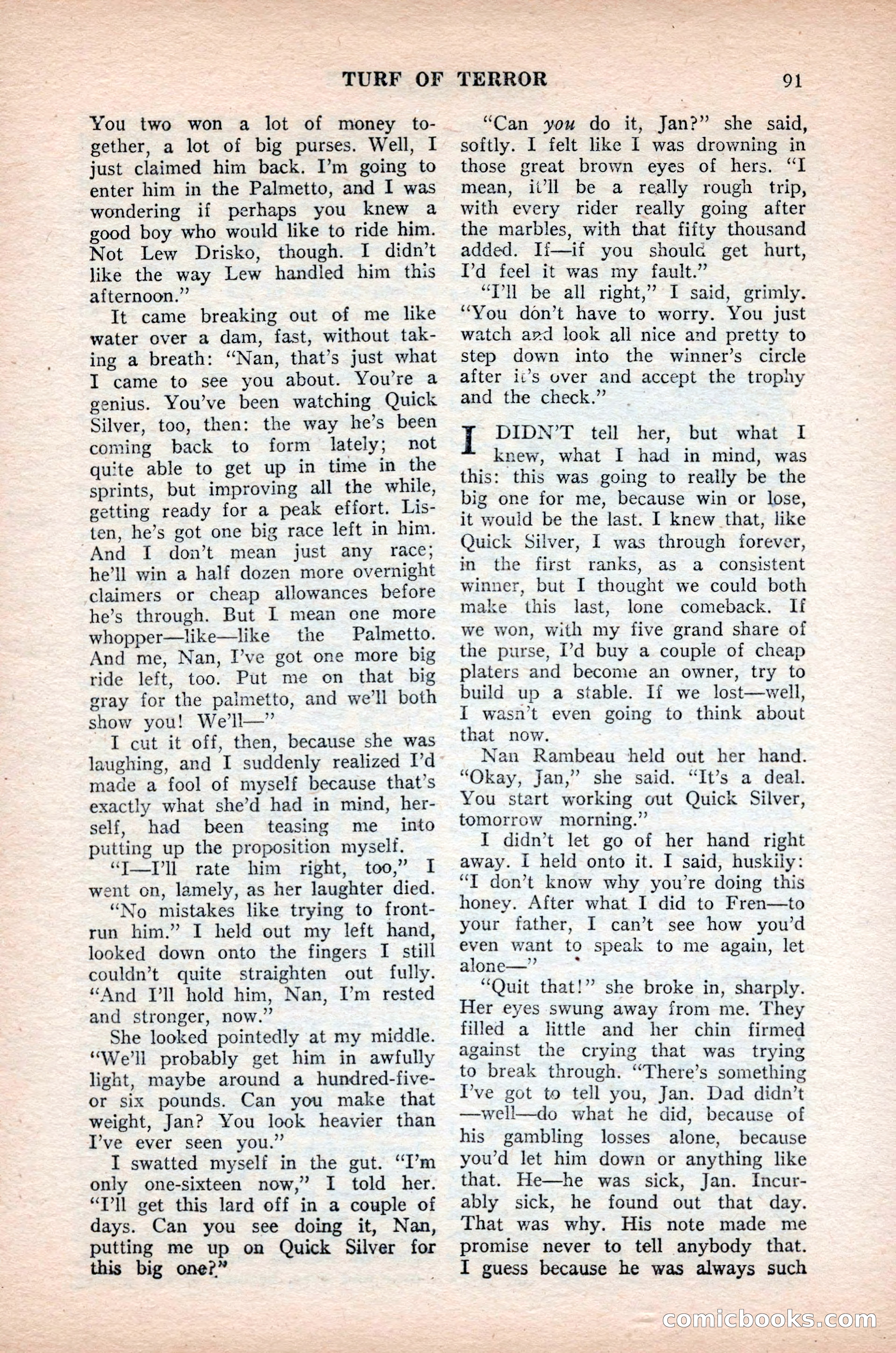 Ten-Story Sports, October 1952 — page 91 of 132