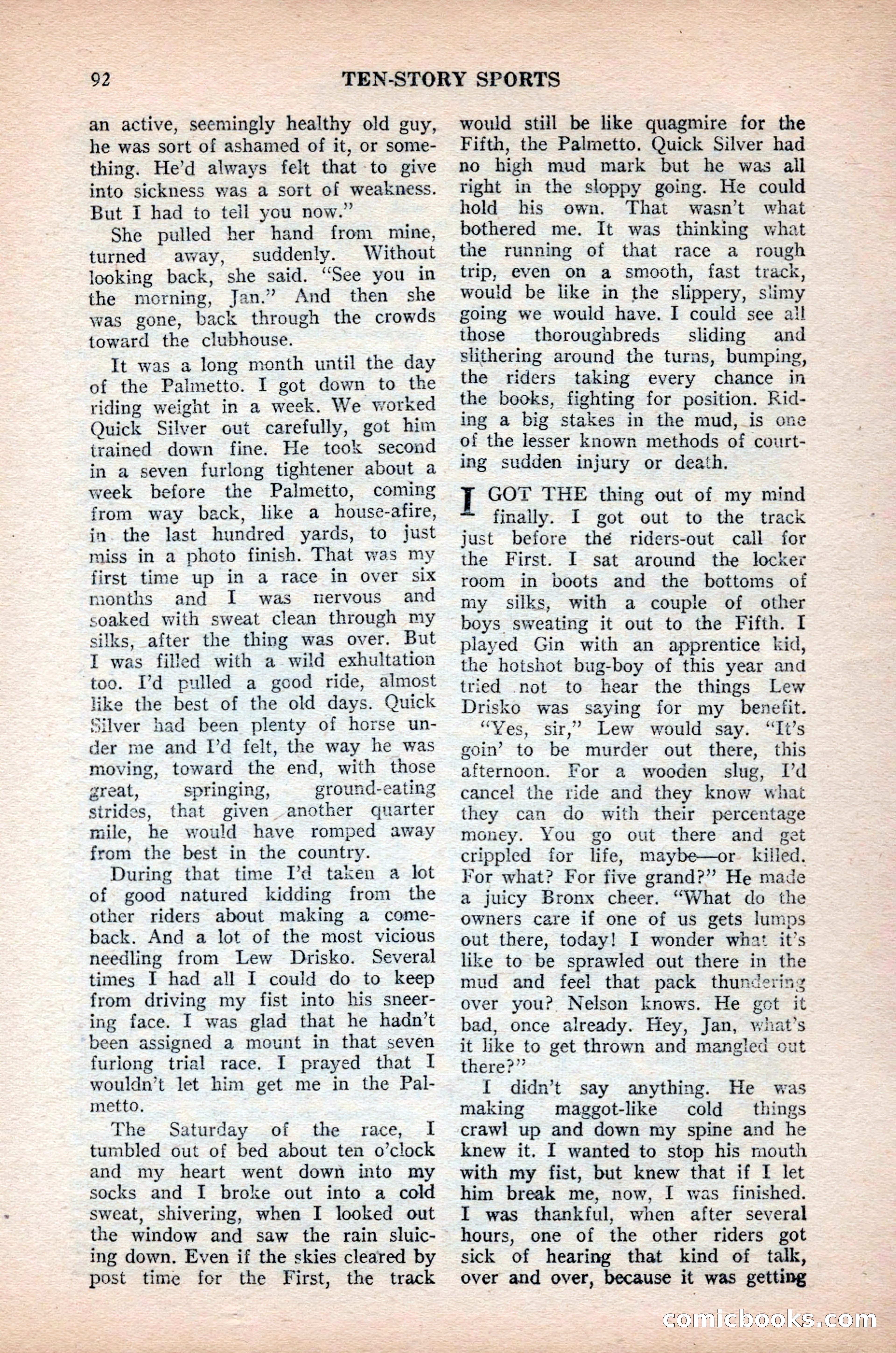 Ten-Story Sports, October 1952 — page 92 of 132