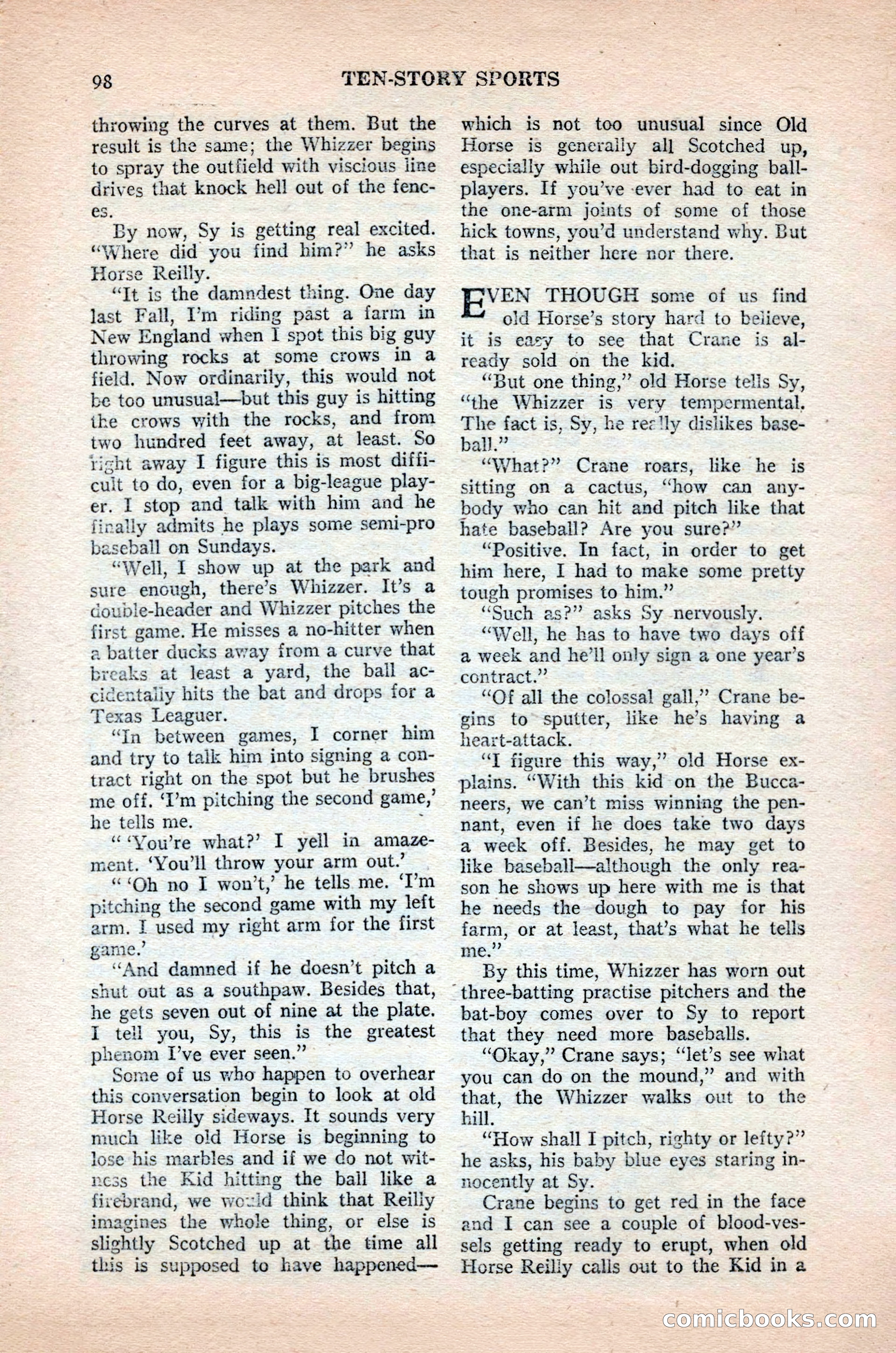 Ten-Story Sports, October 1952 — page 98 of 132