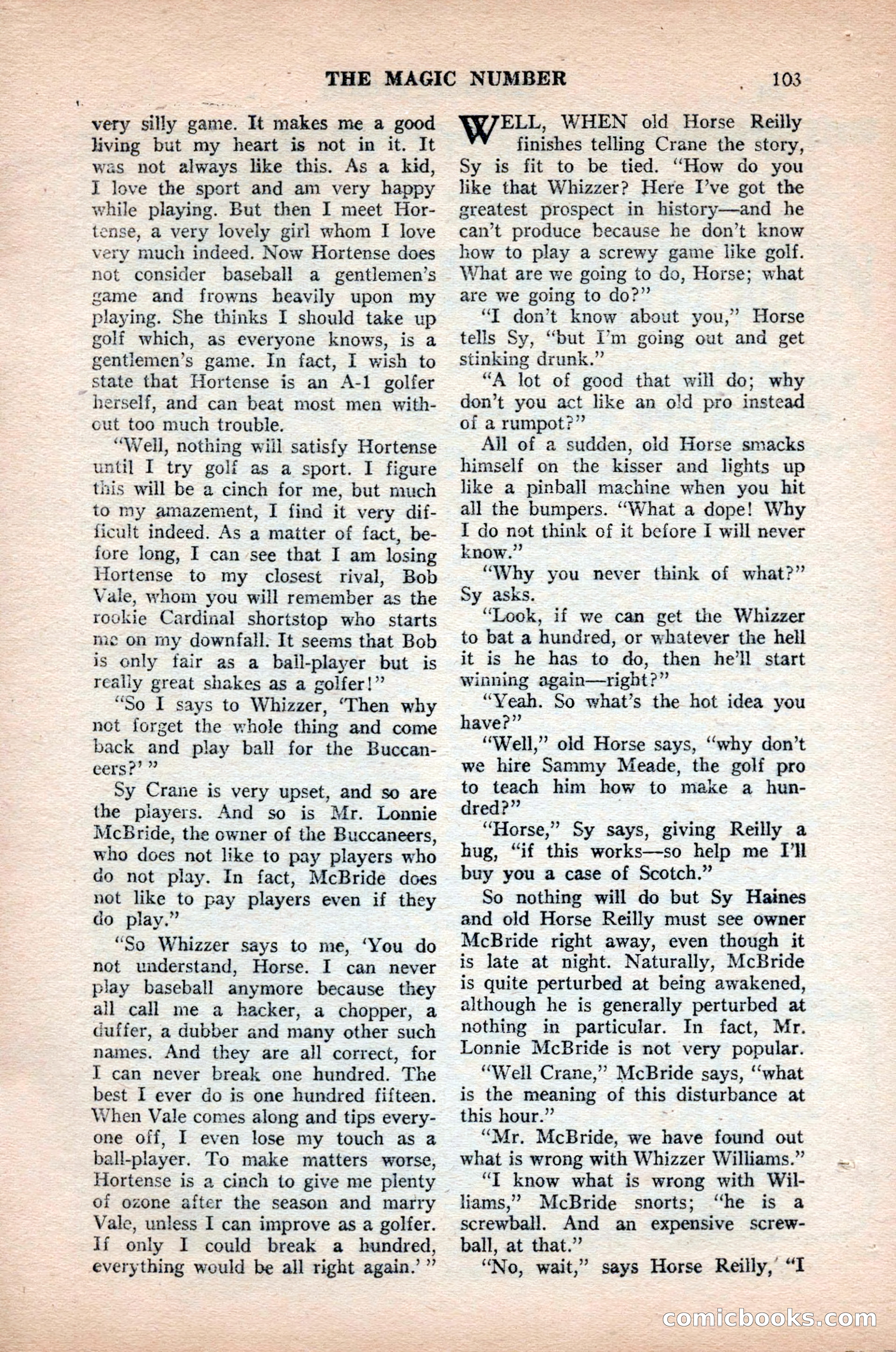 Ten-Story Sports, October 1952 — page 103 of 132