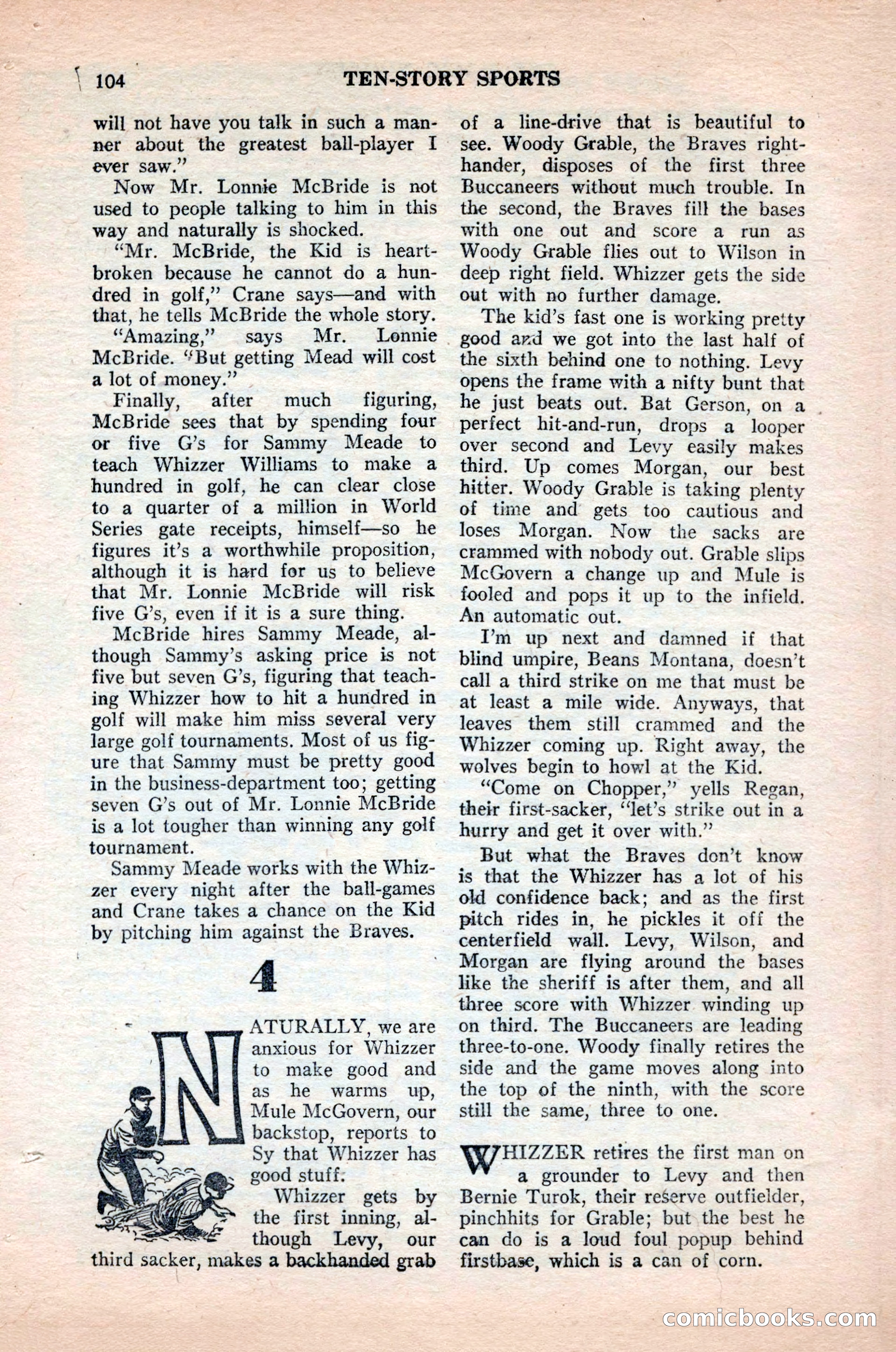 Ten-Story Sports, October 1952 — page 104 of 132