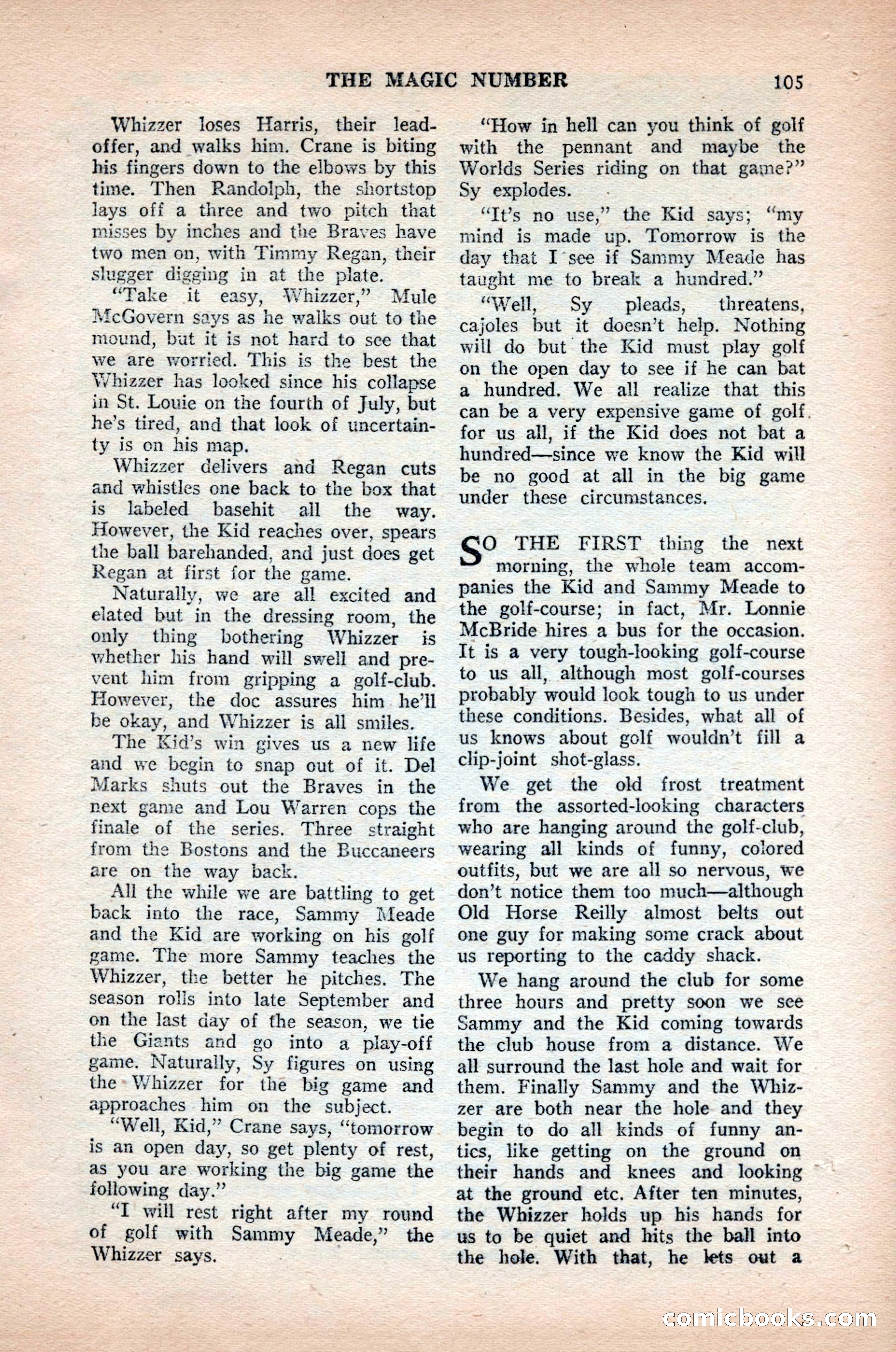 Ten-Story Sports, October 1952 — page 105 of 132