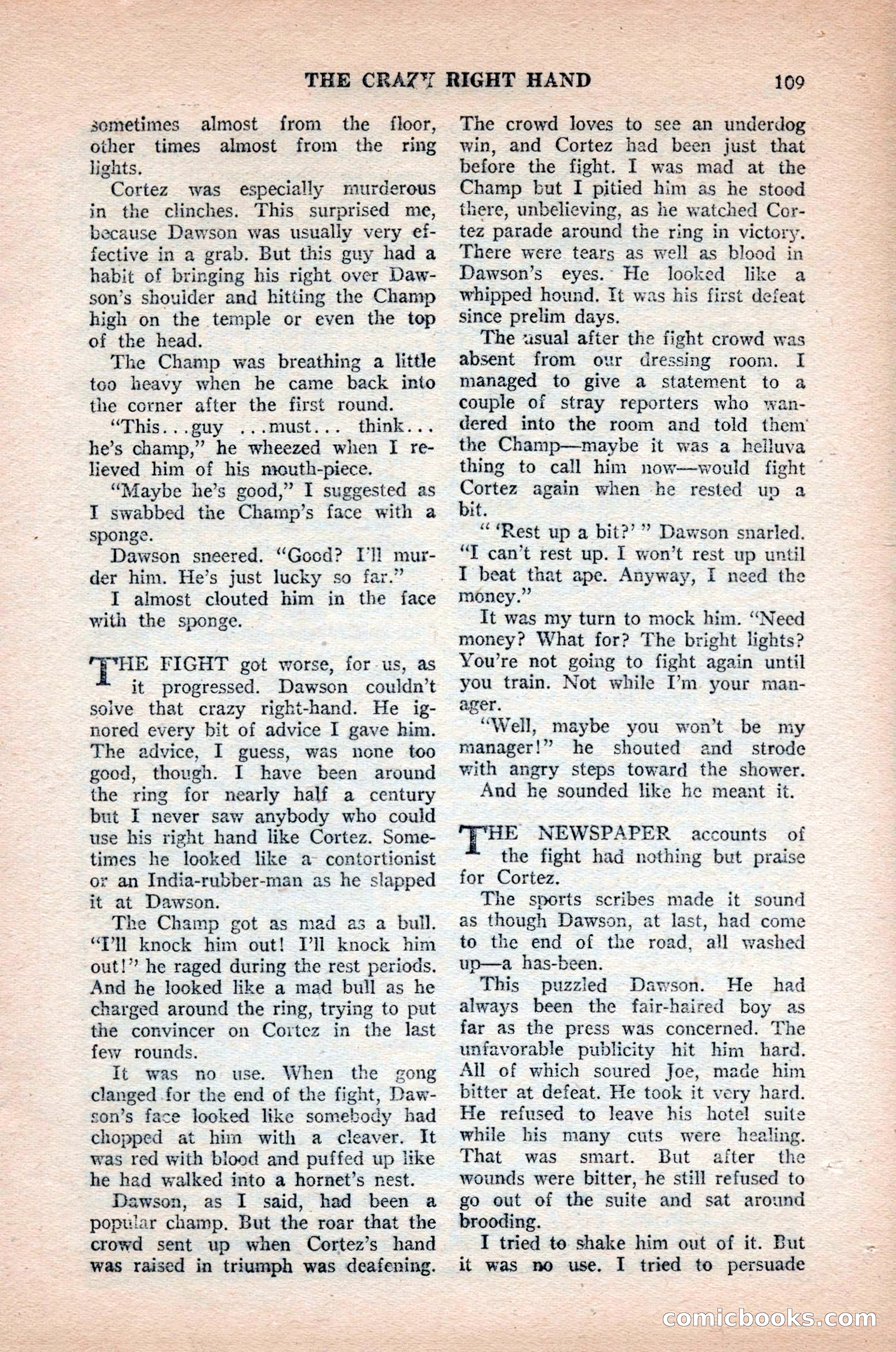 Ten-Story Sports, October 1952 — page 109 of 132