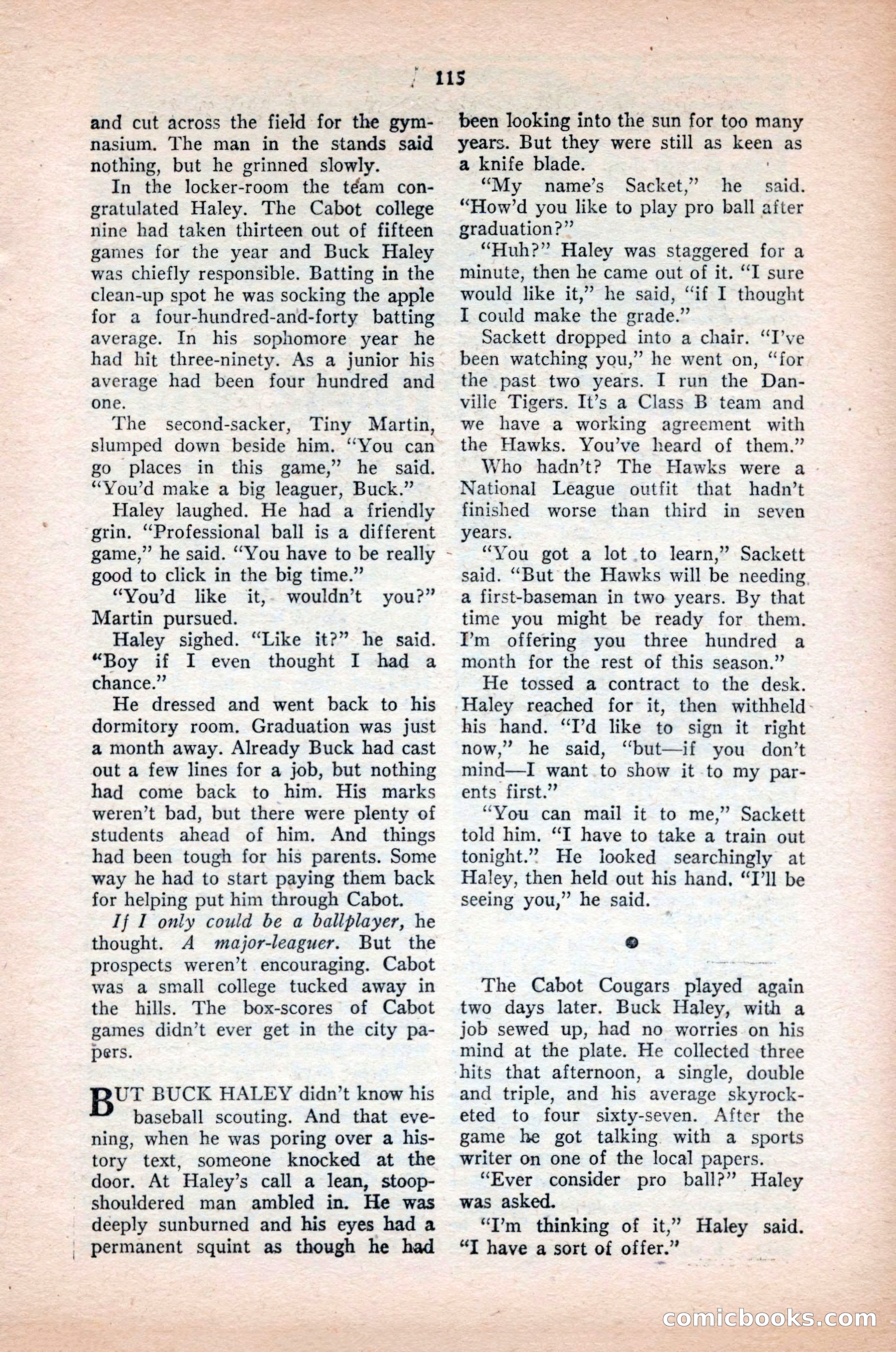 Ten-Story Sports, October 1952 — page 115 of 132