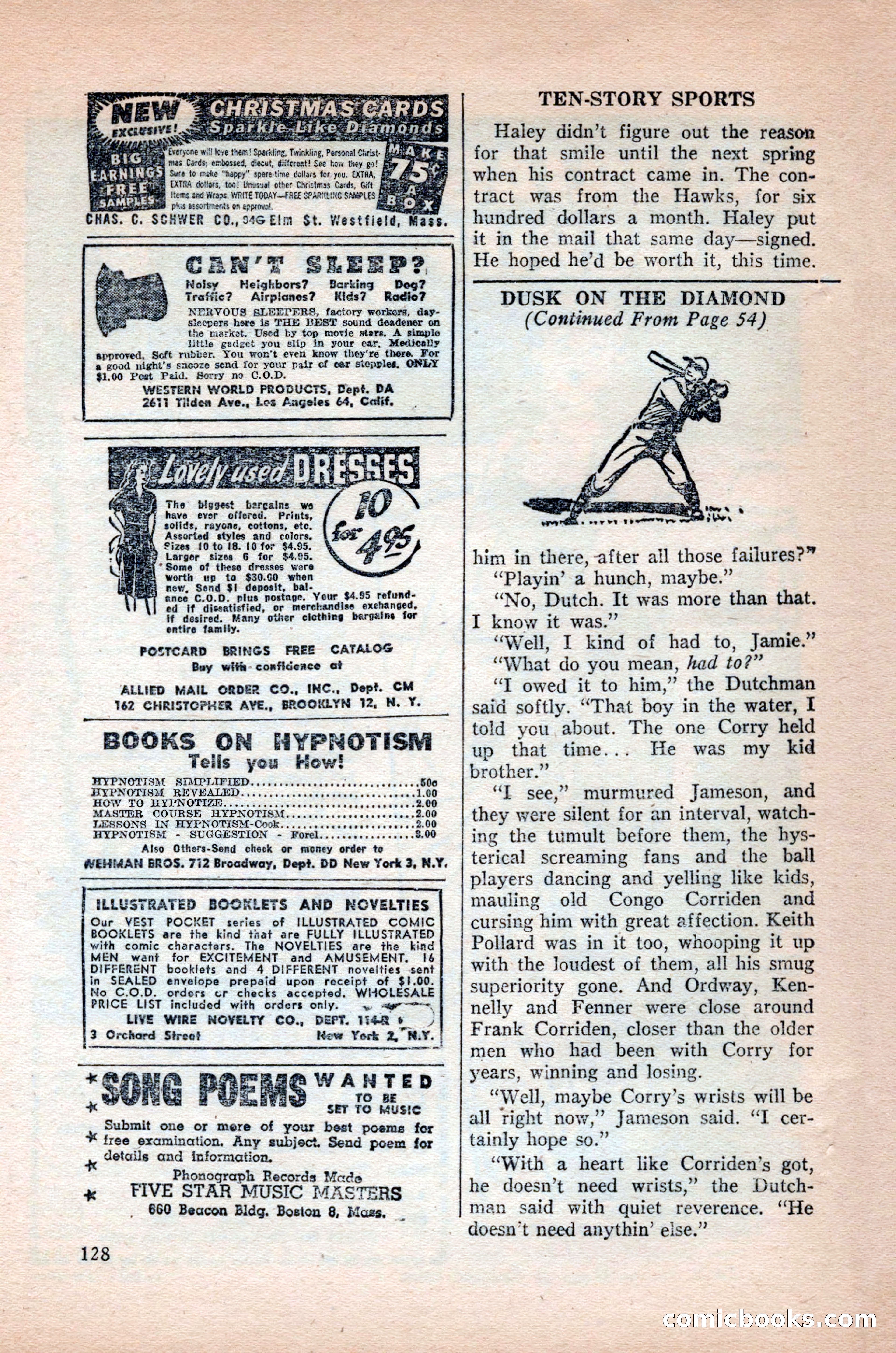 Ten-Story Sports, October 1952 — page 128 of 132