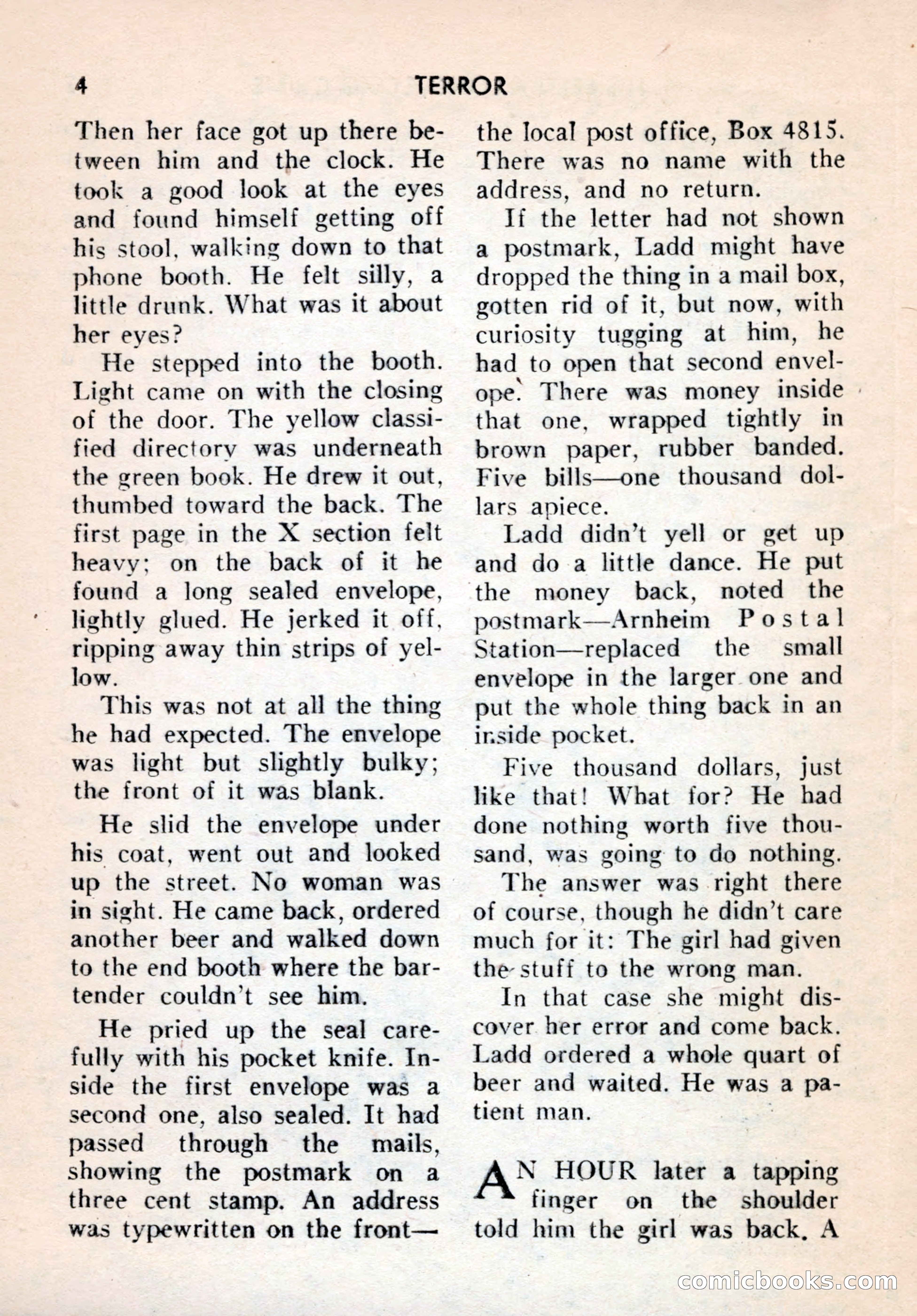 Terror Detective Story Magazine, October 1956 — page 6 of 132